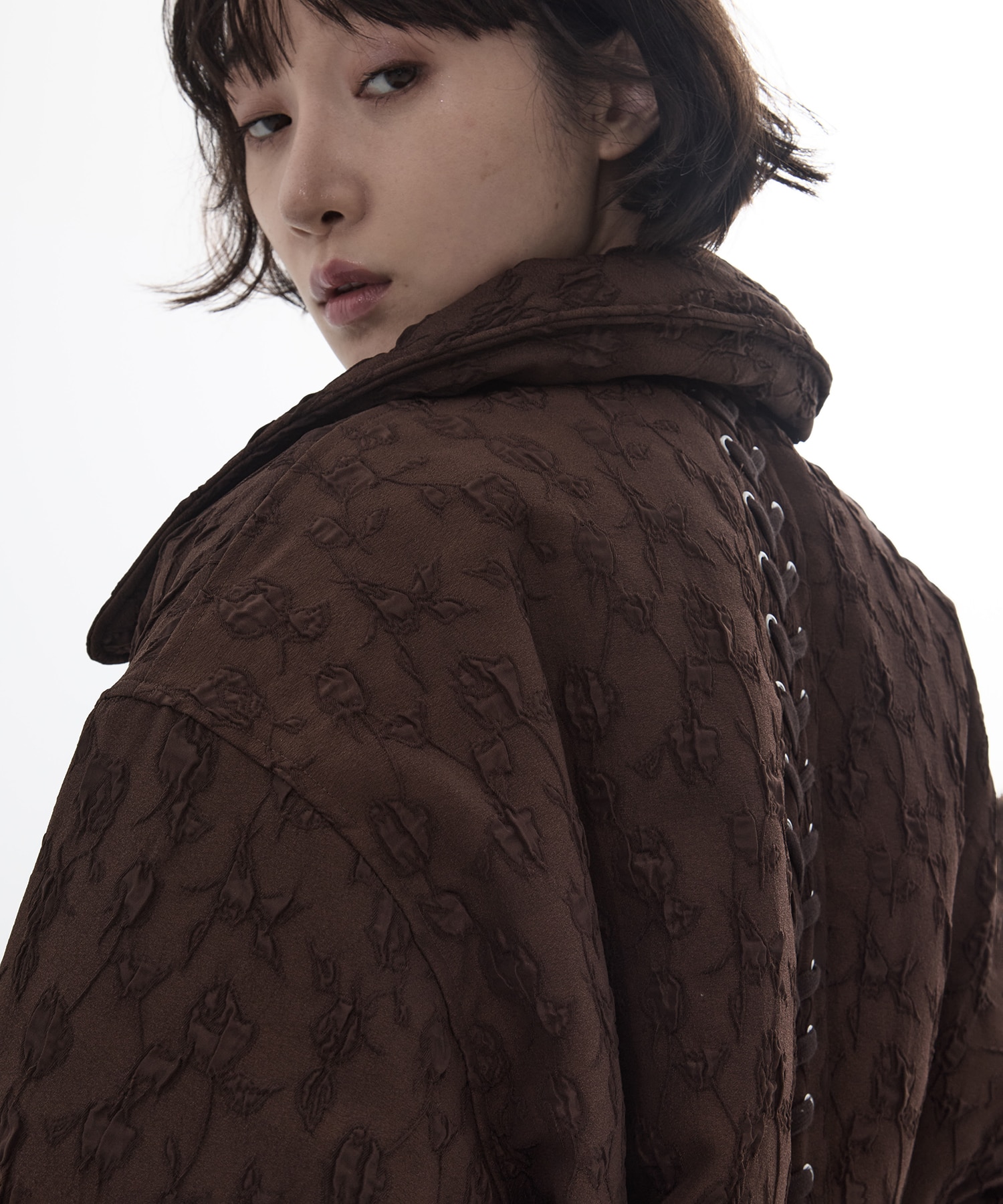 Floral jacquard bomber jacket FETICO