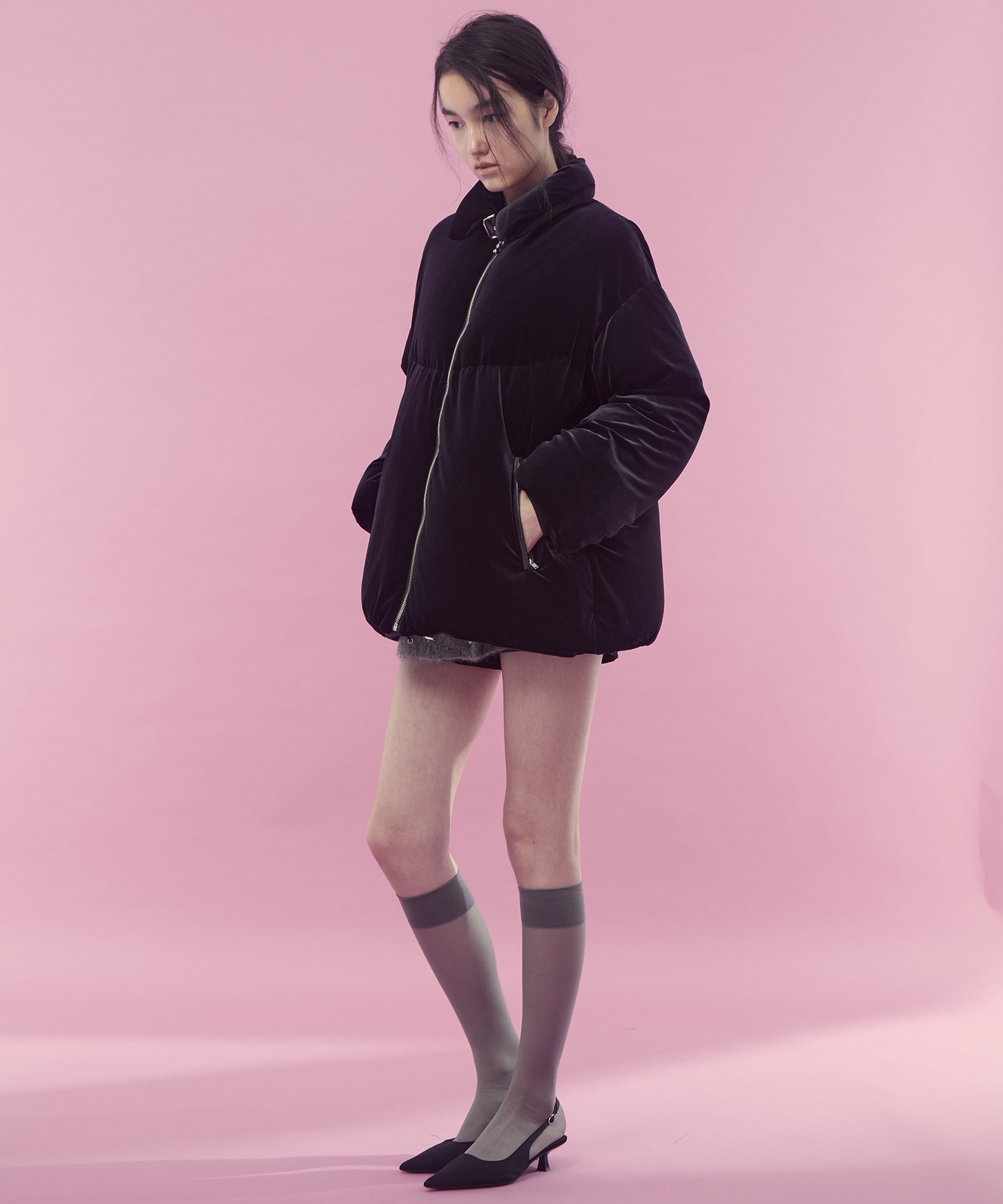 Velour down coat FETICO