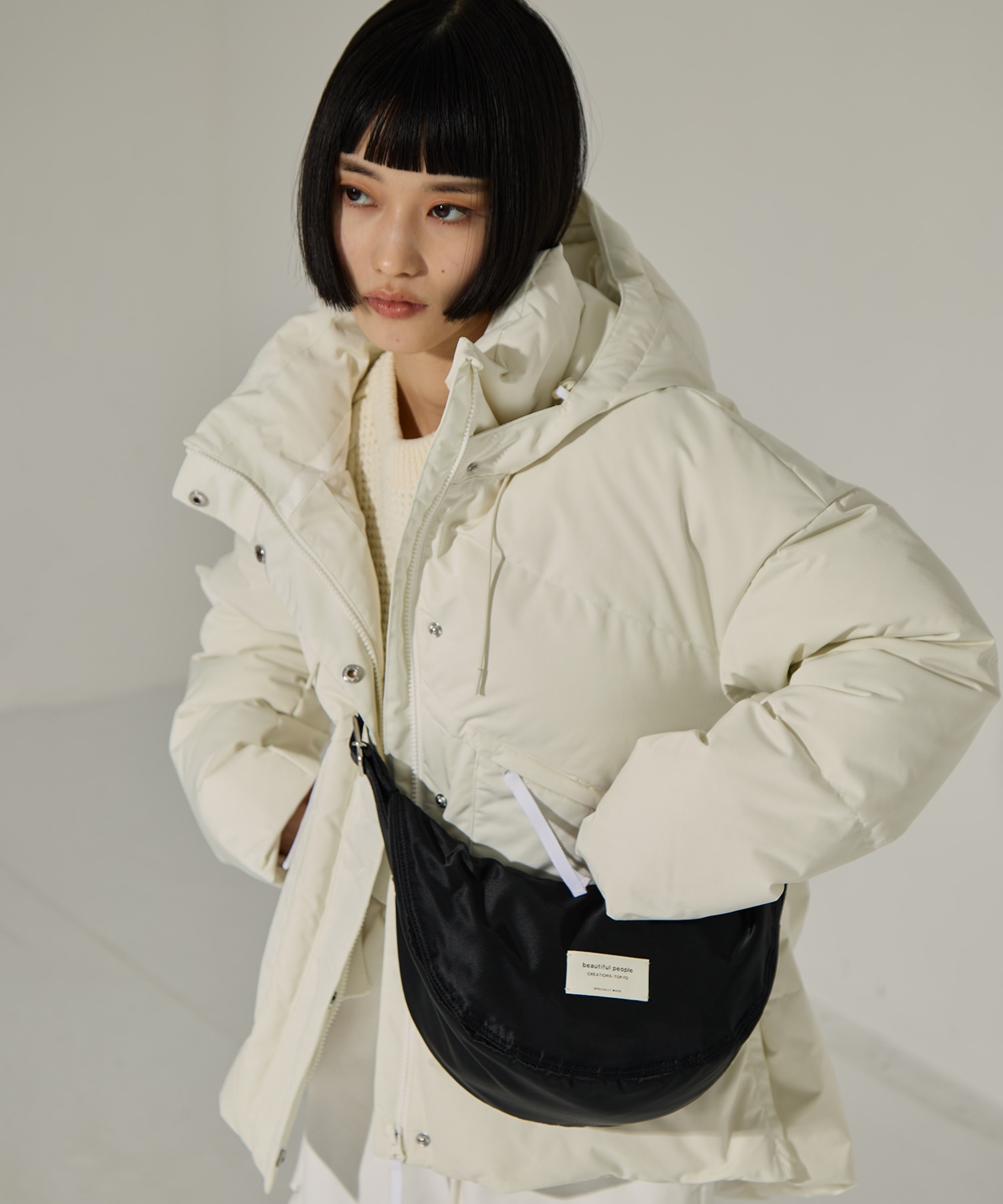 別注nylon moon shoulder bag(FREE BLACK): beautiful people: WOMENS