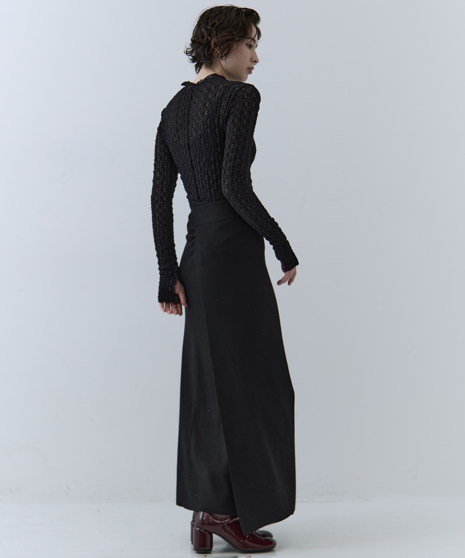 UND JACKET WINDING SKIRT KNIT SET DRESS AMERI