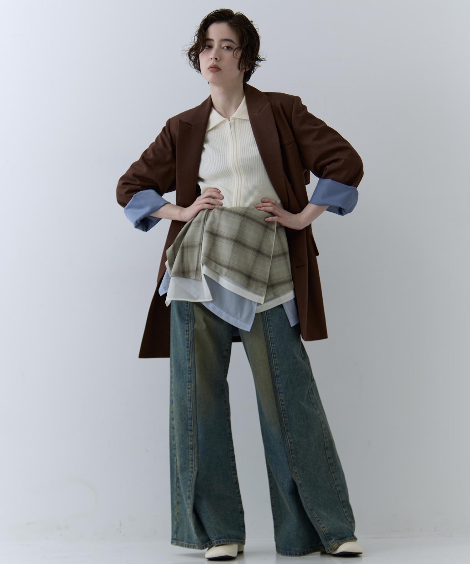 3way Camisole & Cashmere Long T STUDIOUS