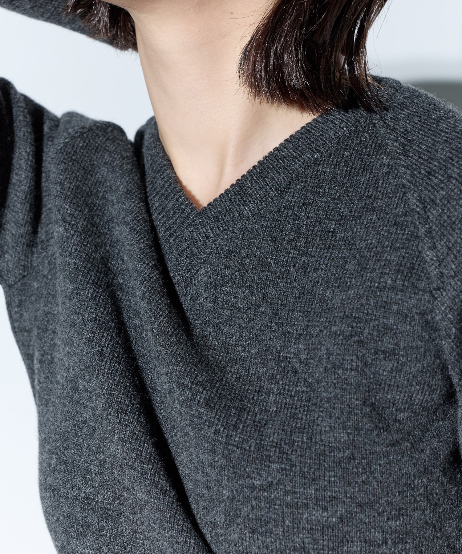 RERACS RAGRAN V NECK PULLOVER KNIT THE RERACS