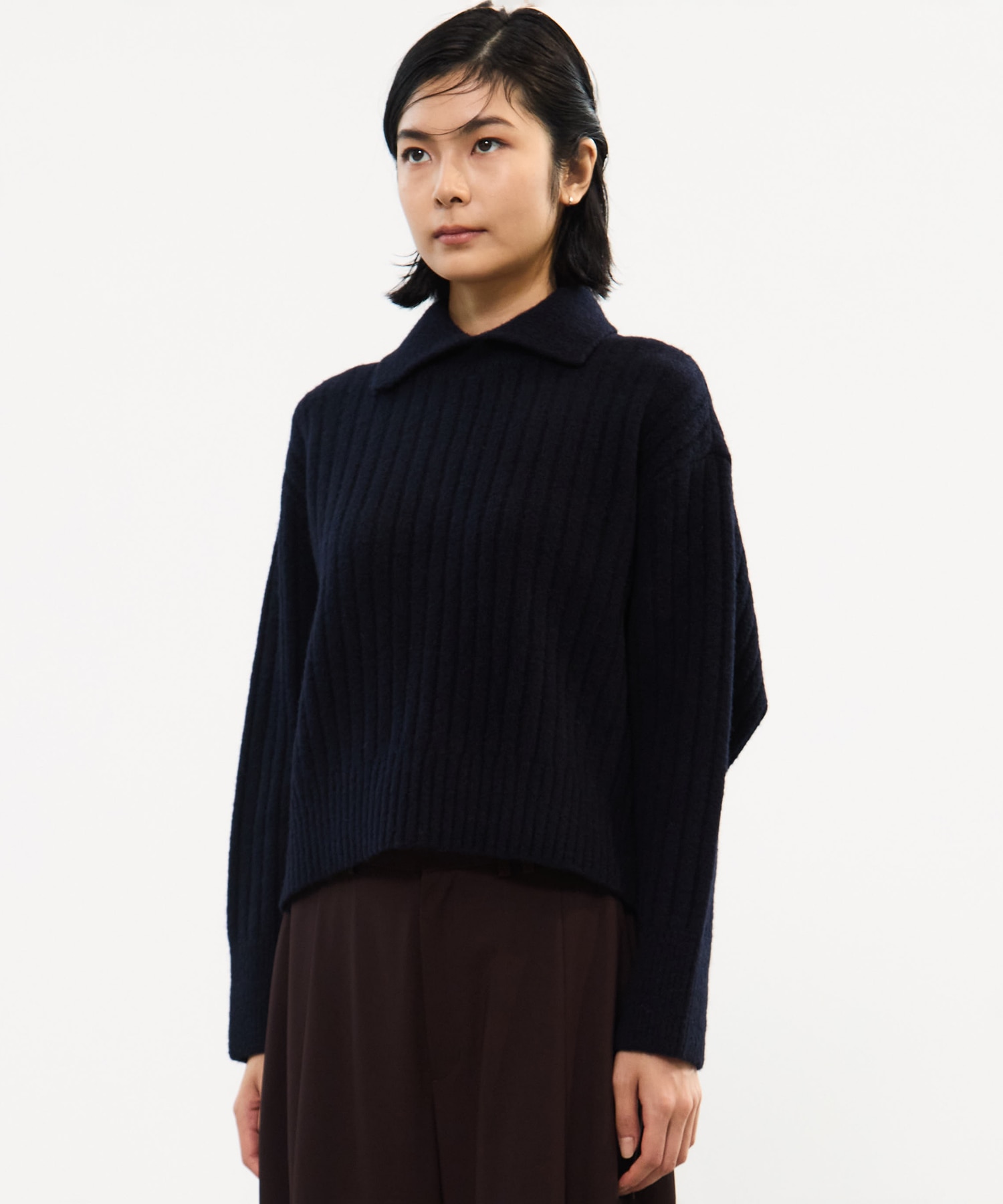 Cropped Collar Knit UJOH