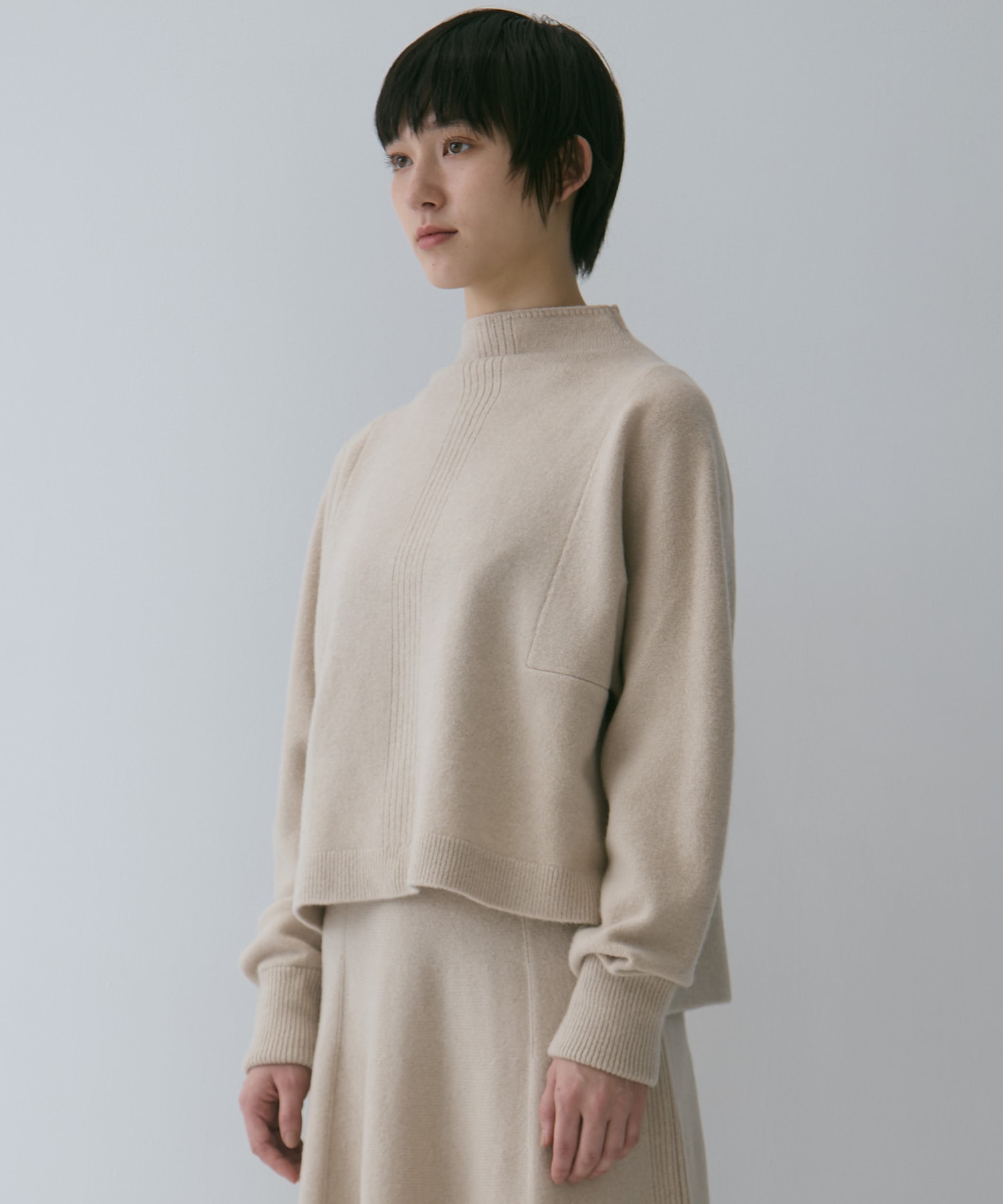 別注 CASHMERE BOAT NECK KNIT WRAPINKNOT