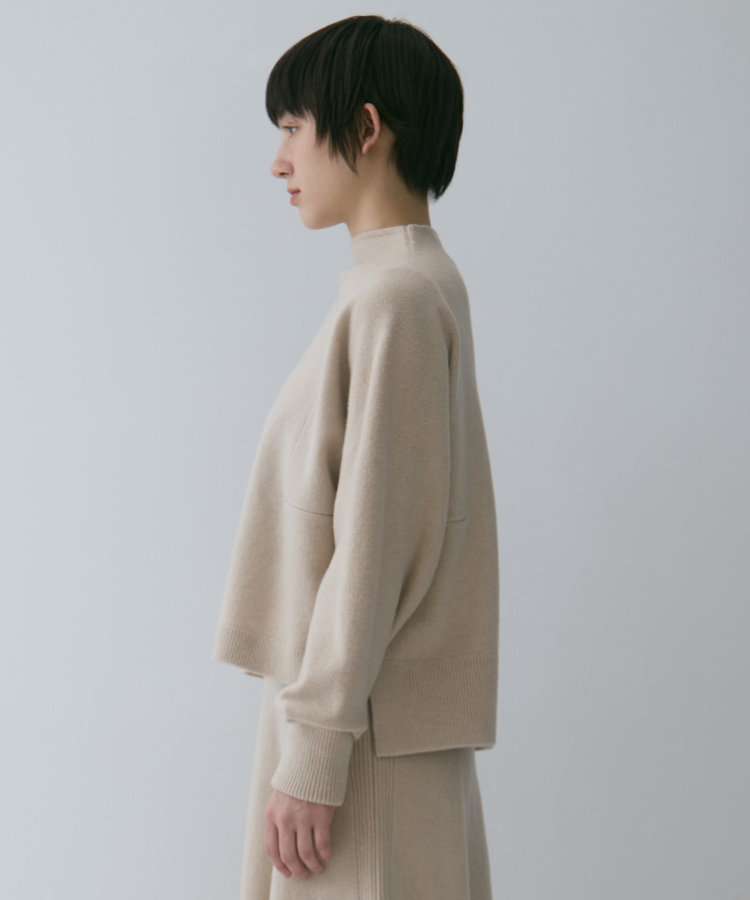 別注 CASHMERE BOAT NECK KNIT WRAPINKNOT