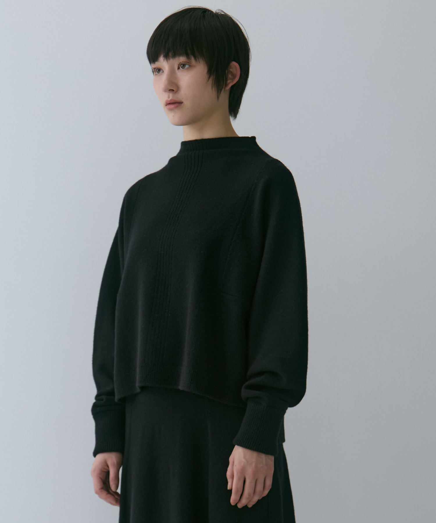 別注 CASHMERE BOAT NECK KNIT WRAPINKNOT