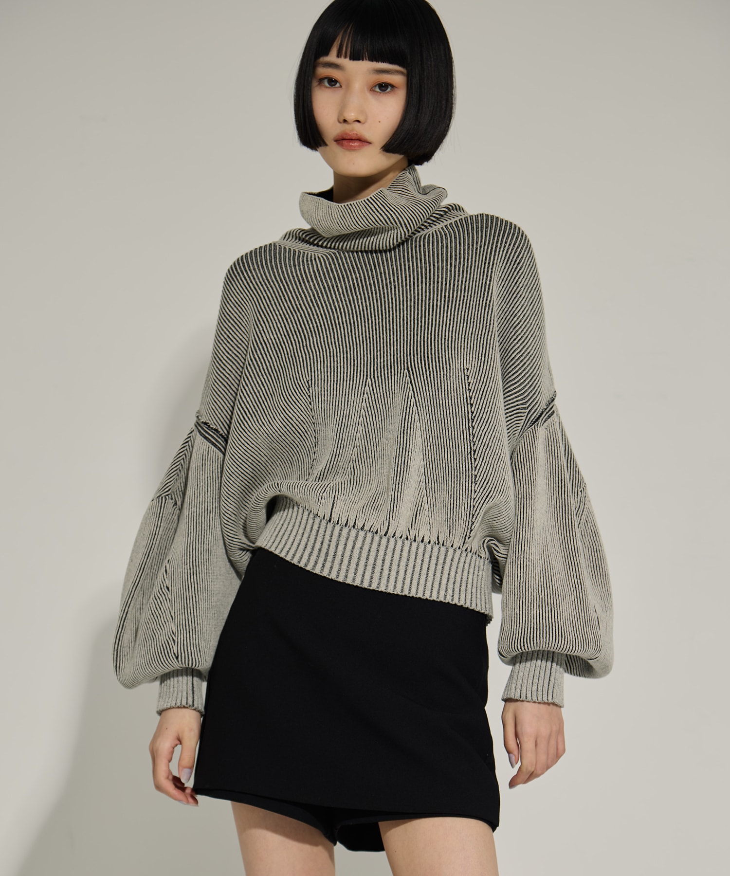 別注Dual face knit AKIKOAOKI