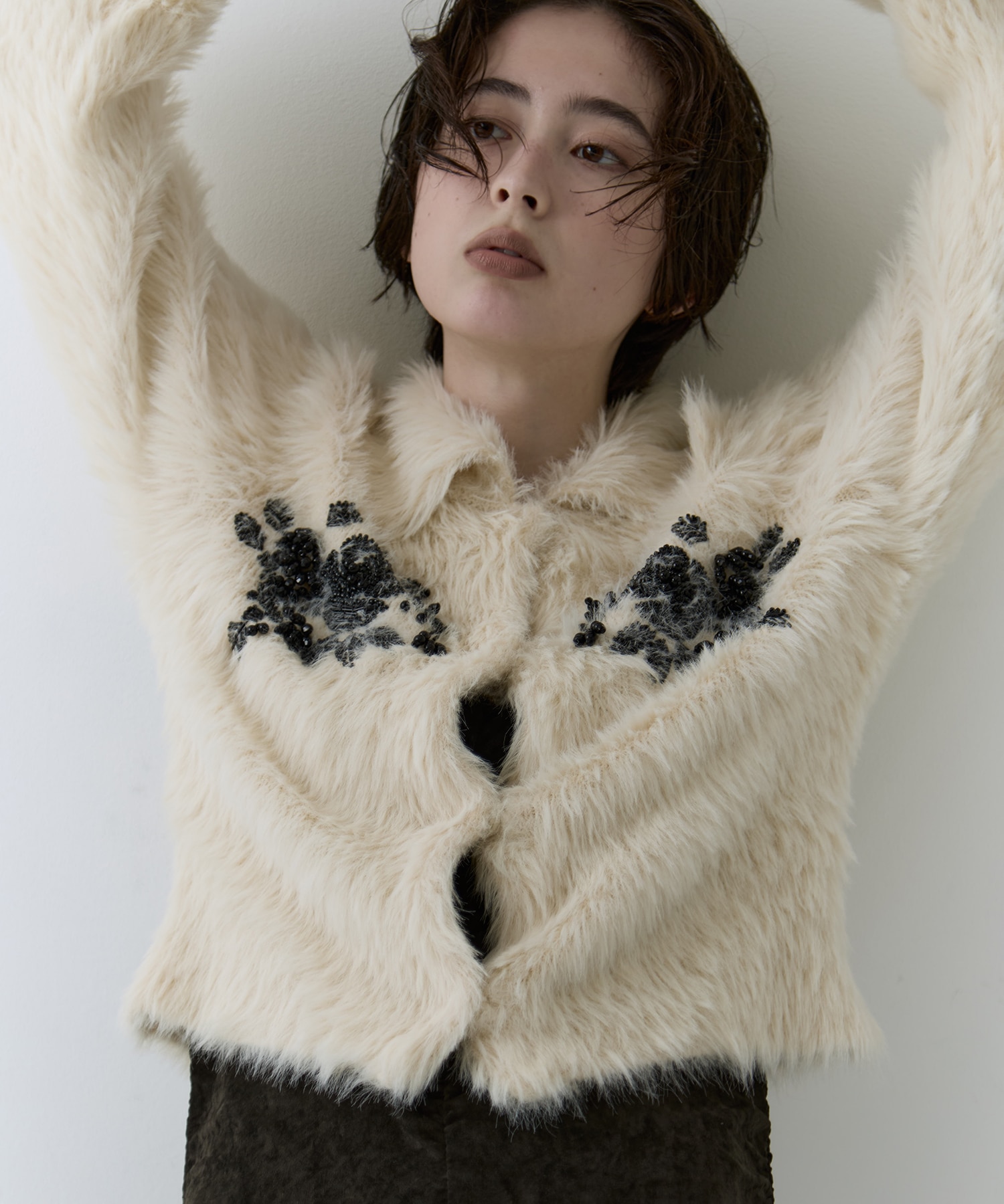 別注 シャギービジューカーディガン FETICO