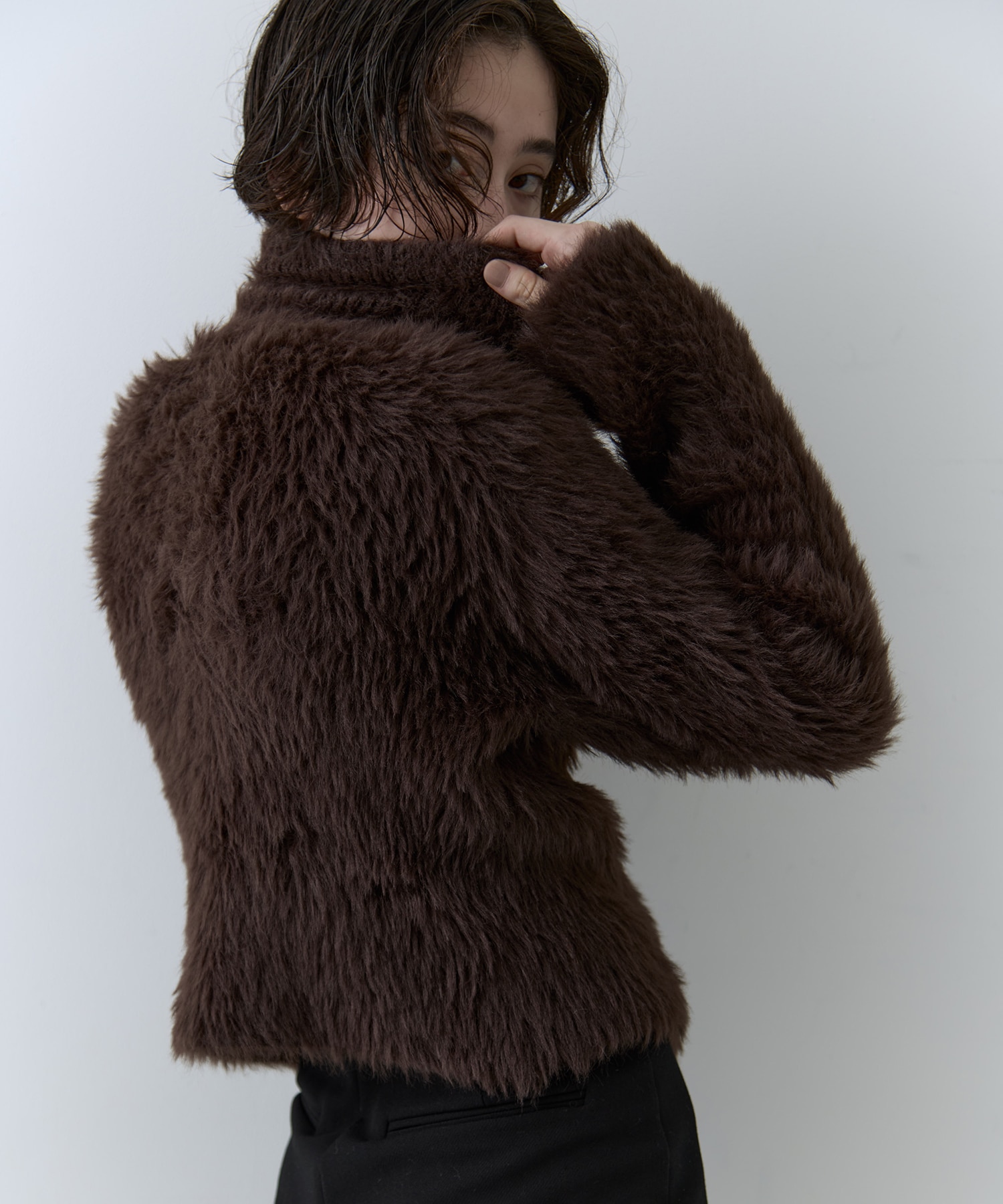 別注 シャギービジューカーディガン FETICO