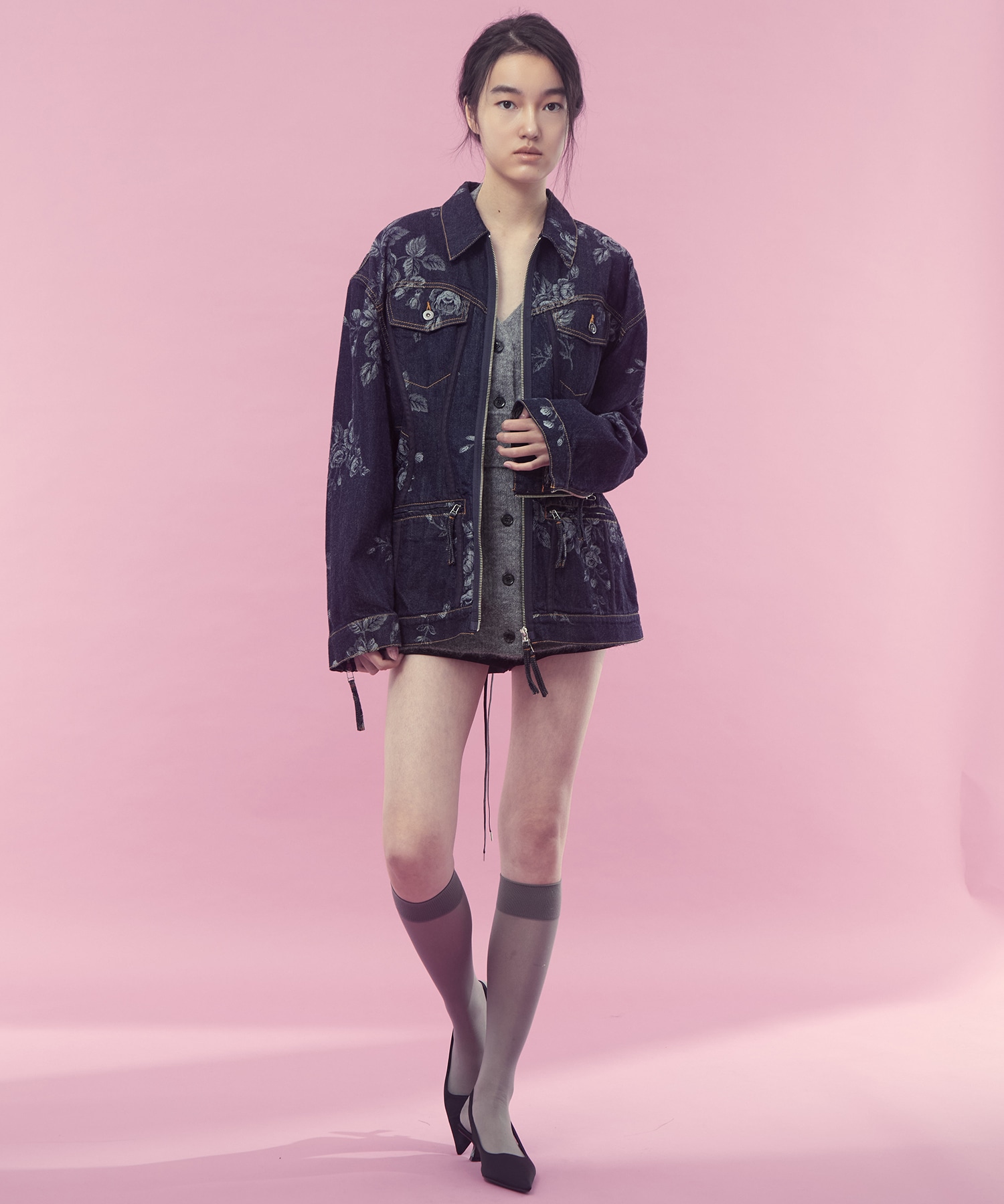 Mohair knit belted cardigan FETICO