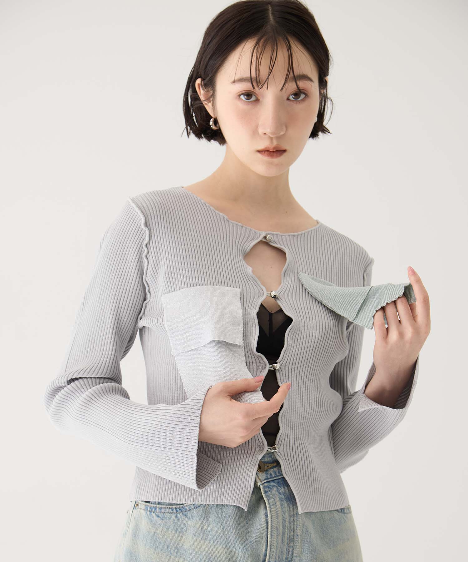 別注 RIB KNIT CARDIGAN kotohayokozawa