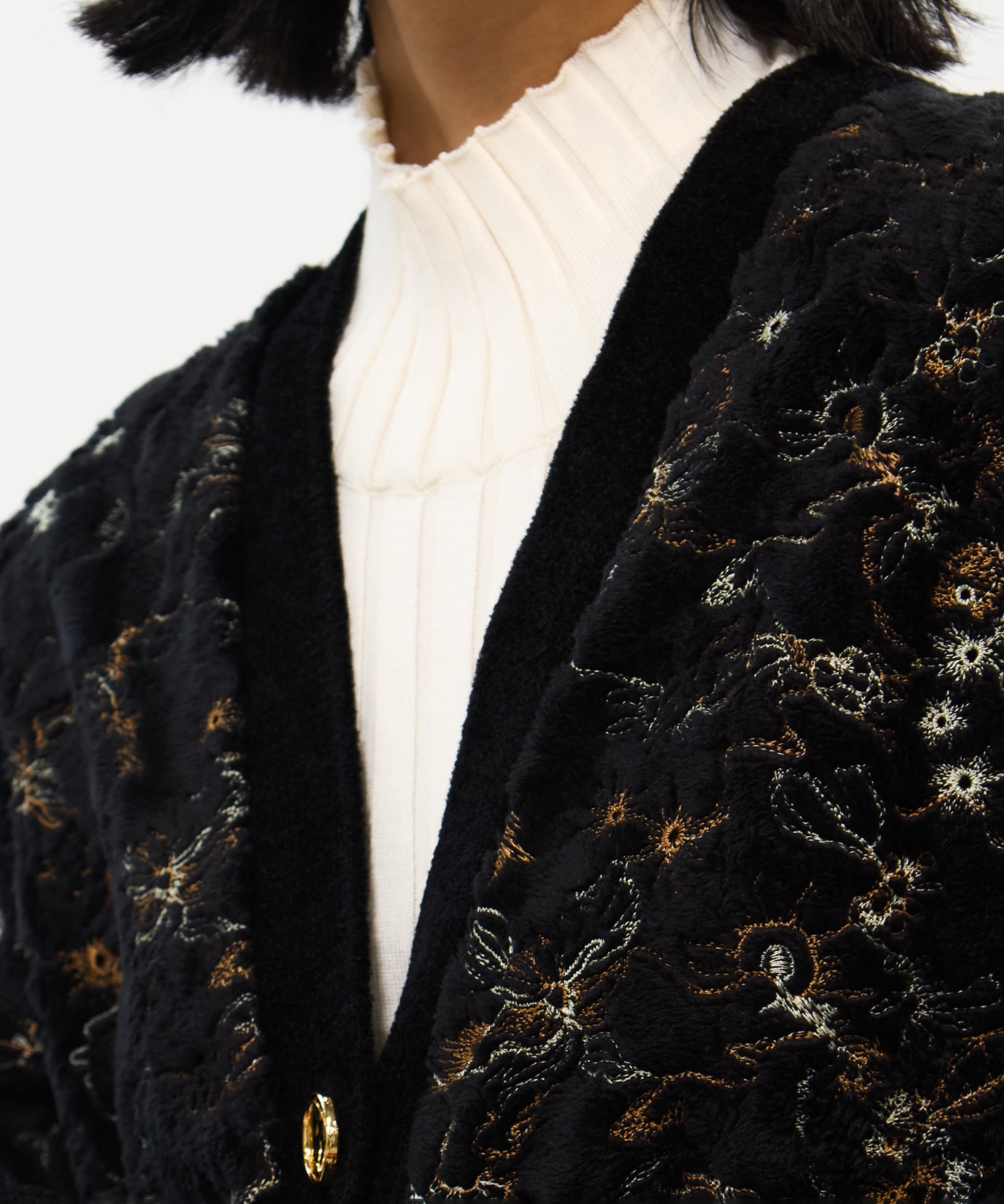 Camouflage embroidered knit cardigan MURRAL
