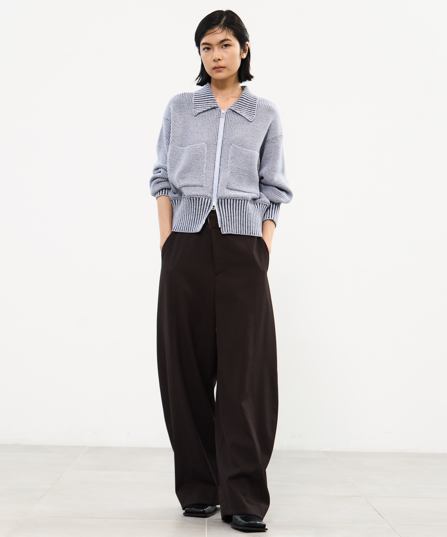 別注 ZIP CROPPED TOPS WRAPINKNOT