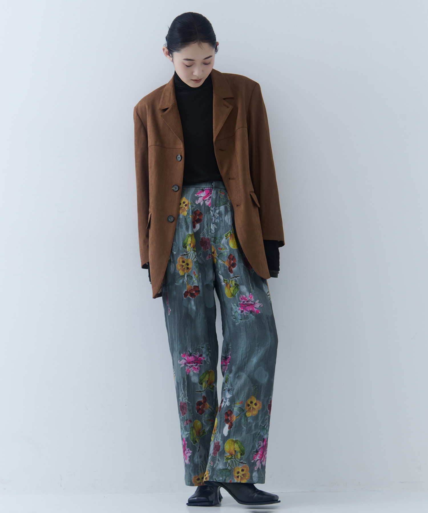 UND GRACE JACQUARD PRINT PANTS AMERI