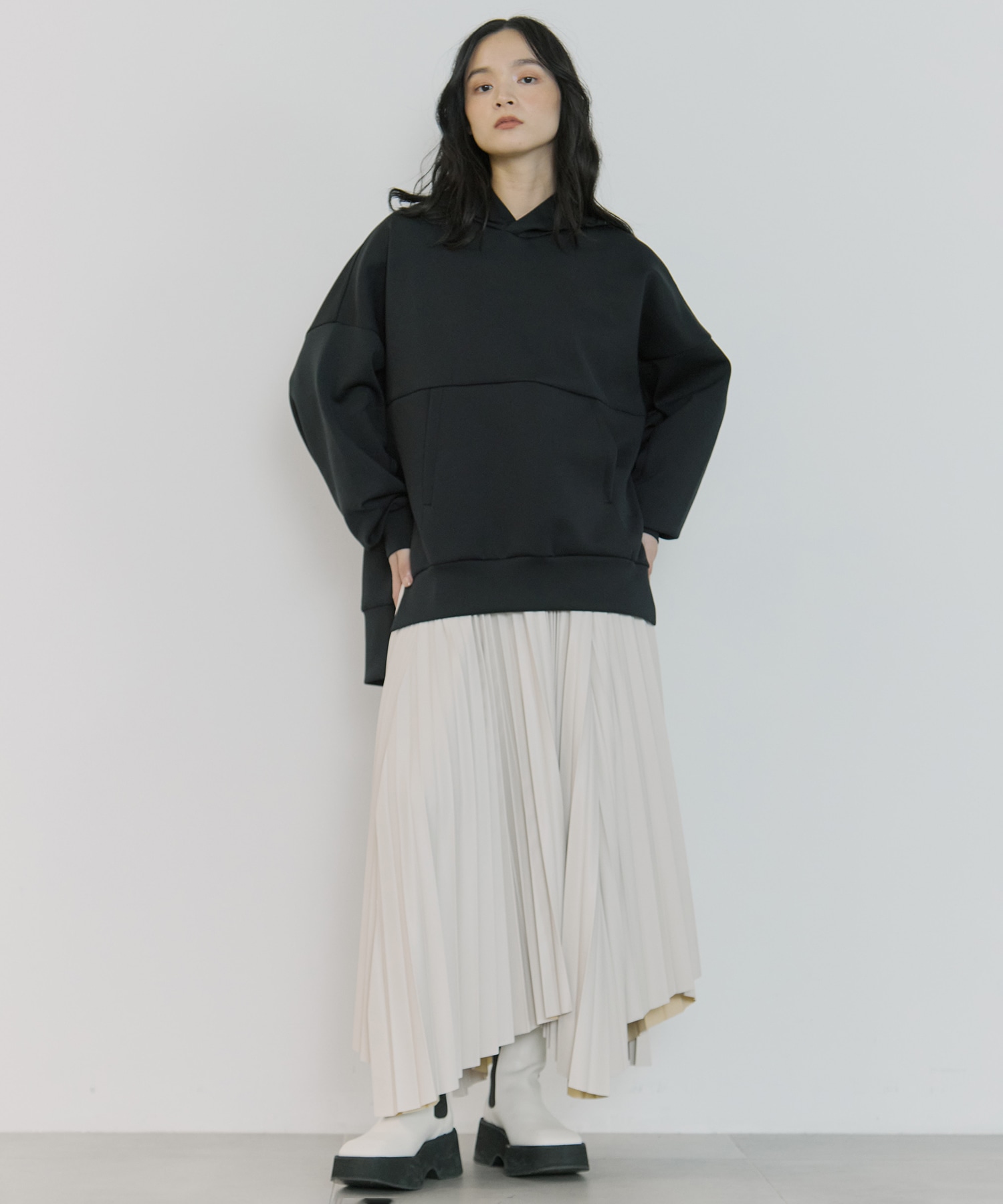 Faux Leather Pleated SK STUDIOUS