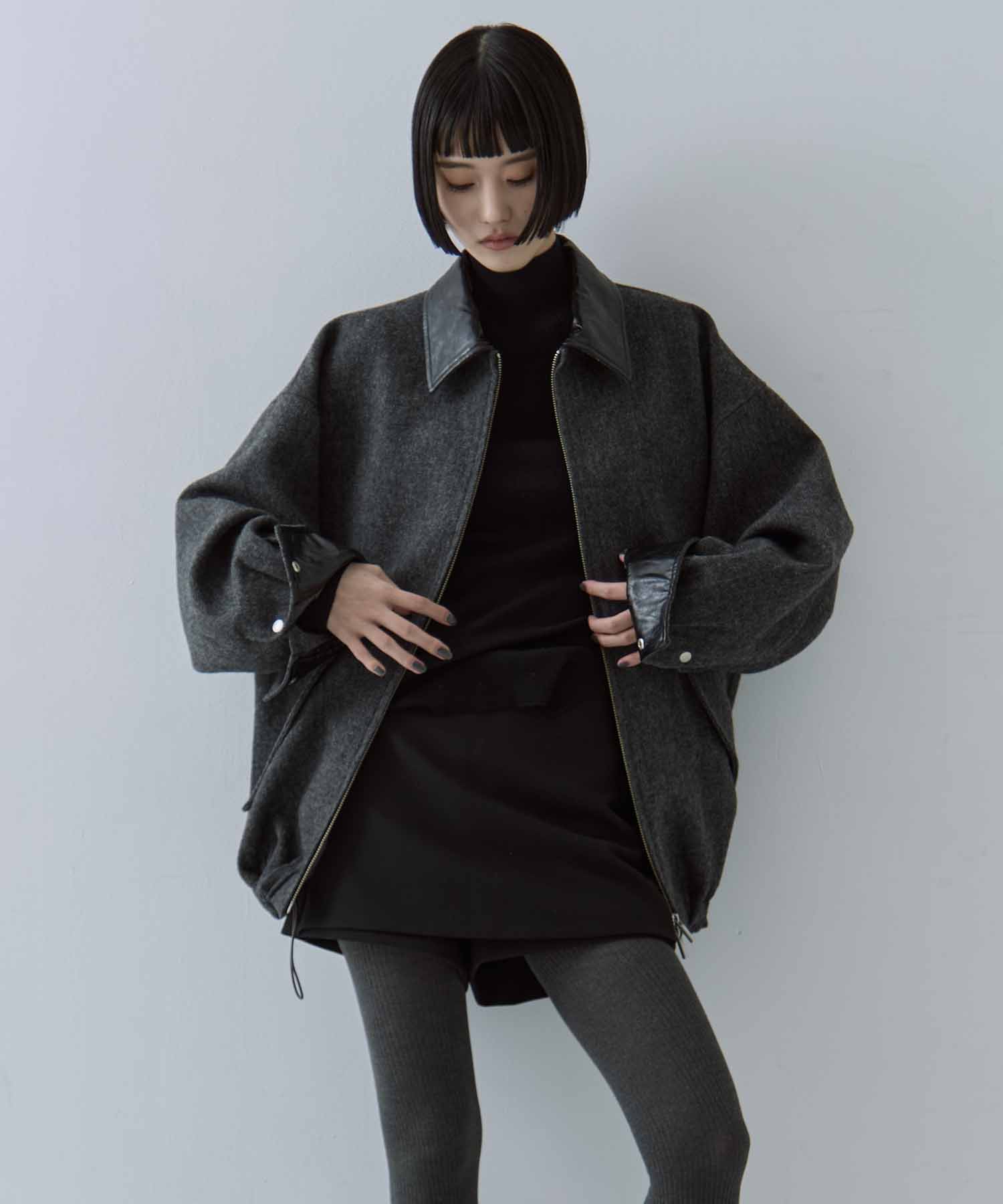 UND TWEED WORK DETAIL BLOUSON AMERI