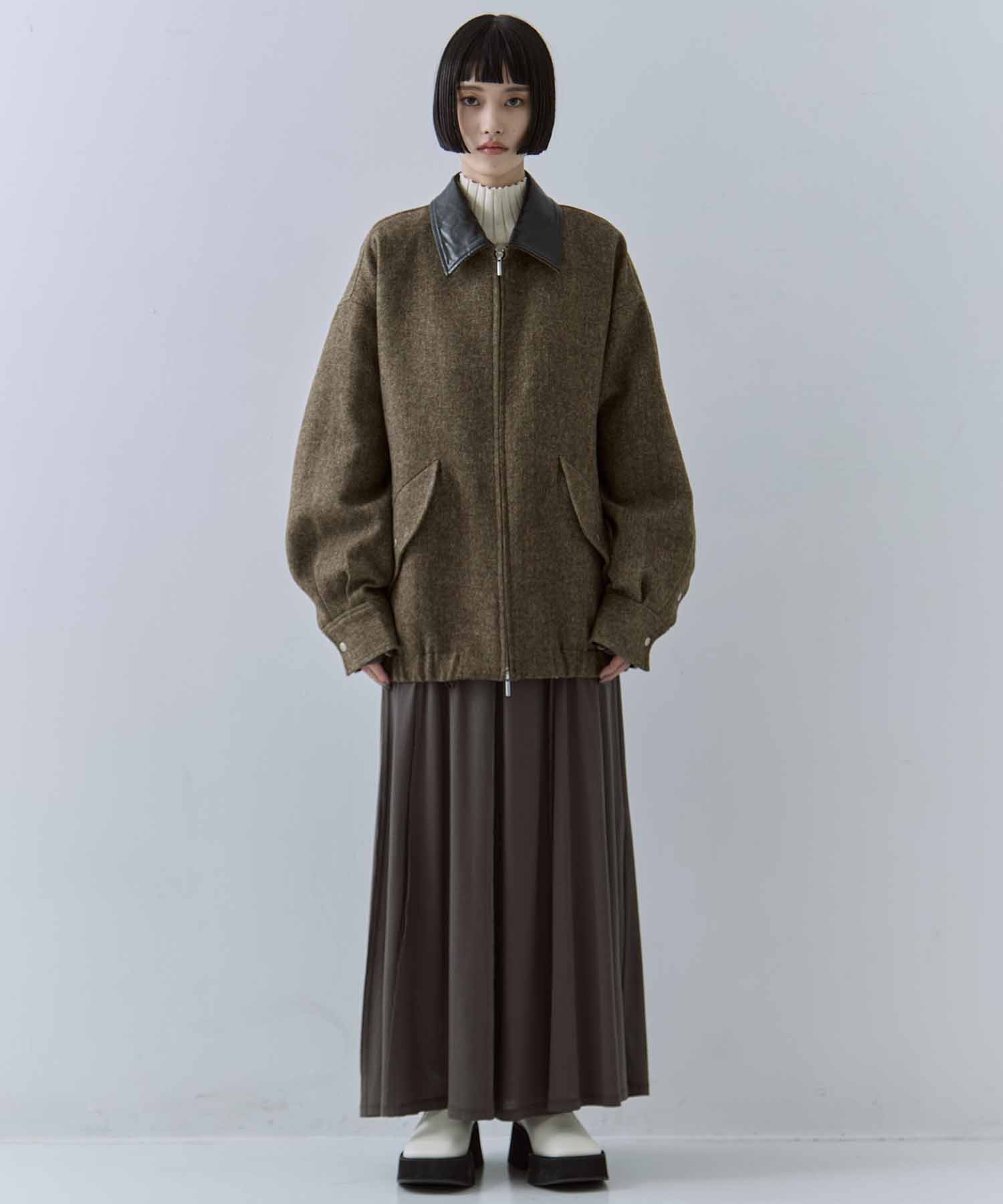 UND TWEED WORK DETAIL BLOUSON AMERI