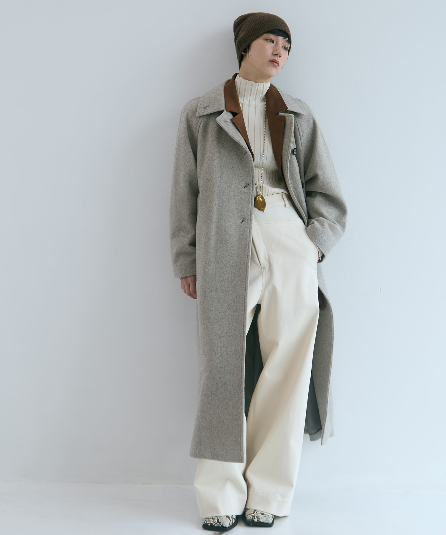 Stand Collar Wool Coat STUDIOUS