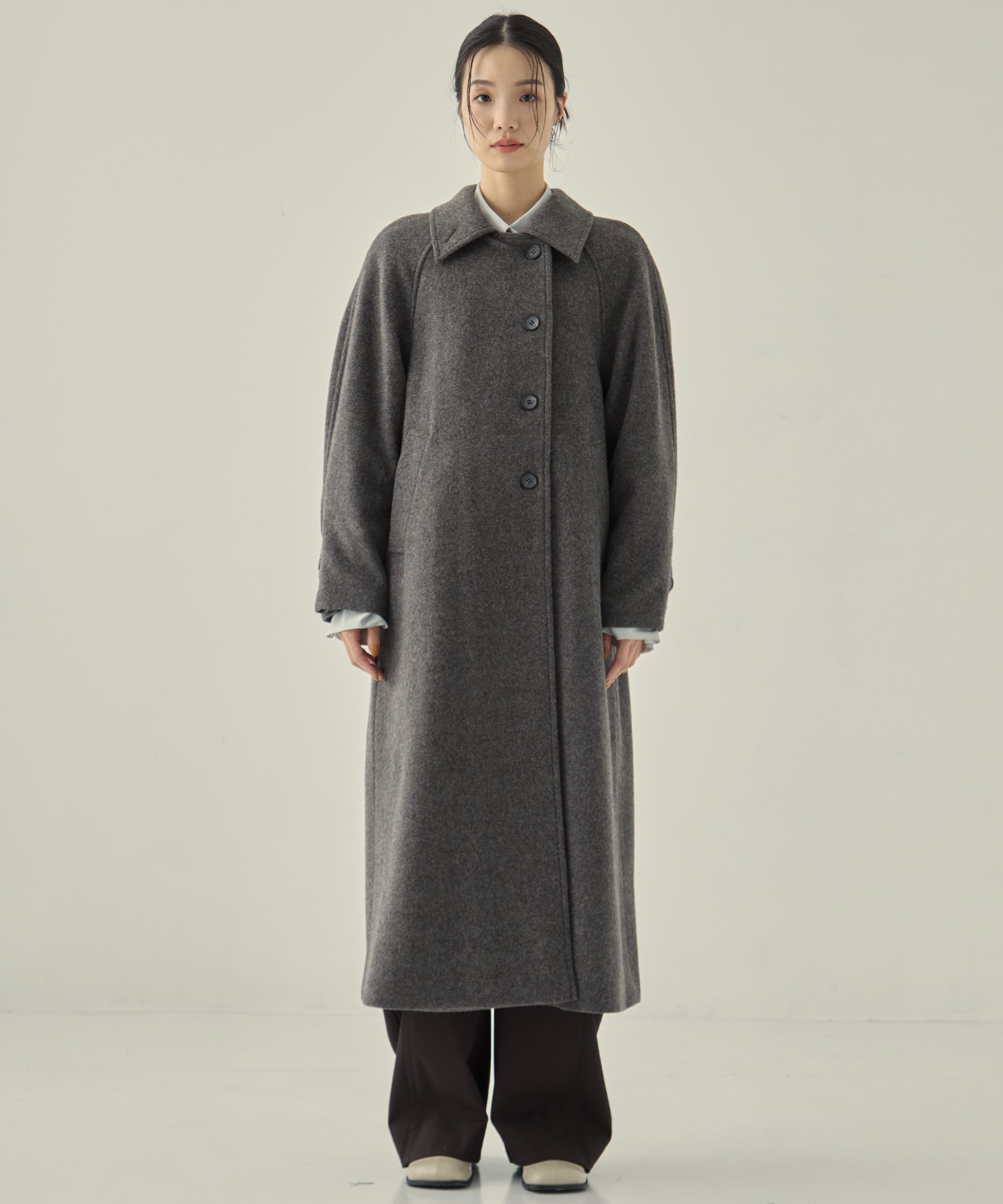 Stand Collar Wool Coat STUDIOUS