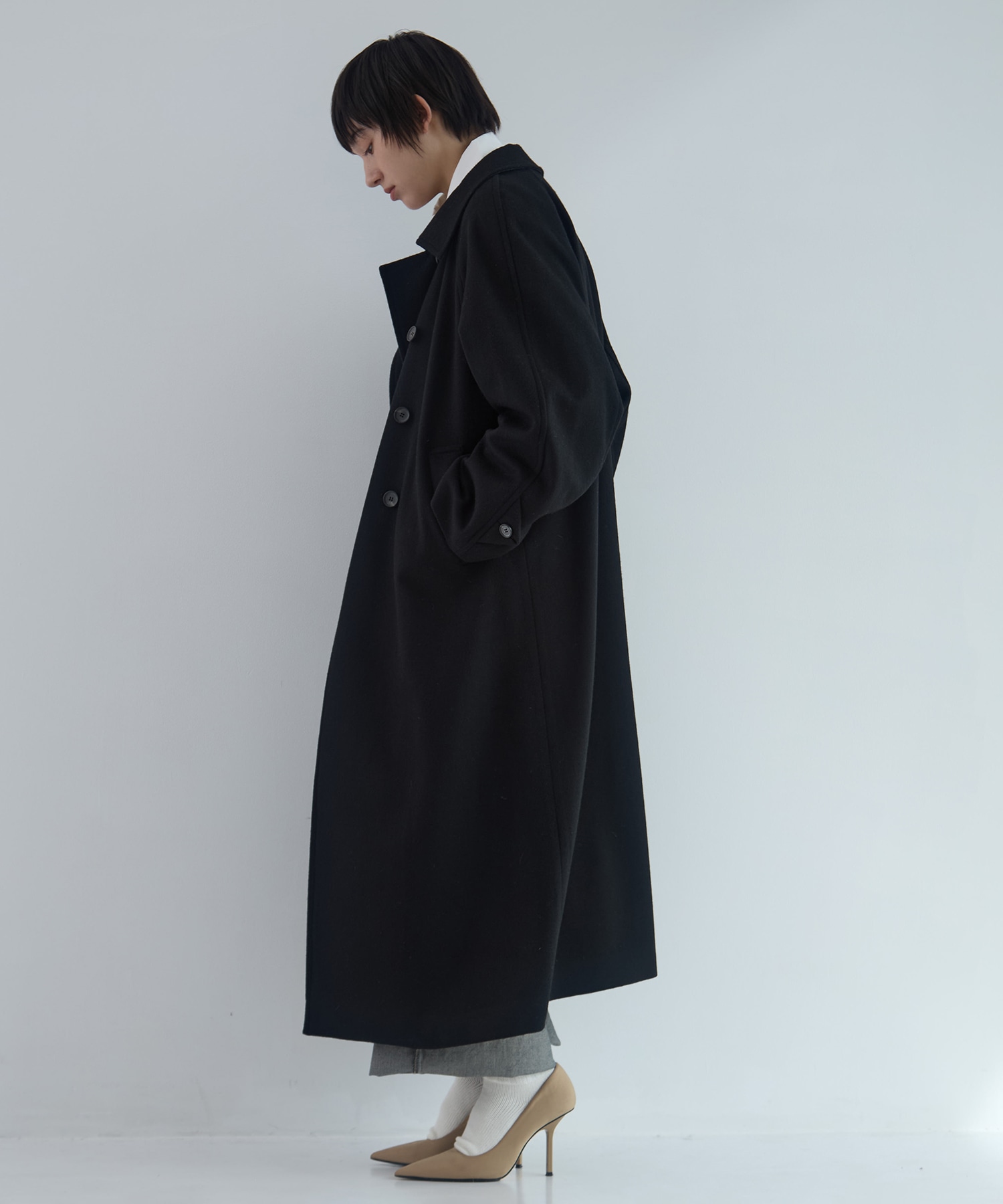 Stand Collar Wool Coat STUDIOUS