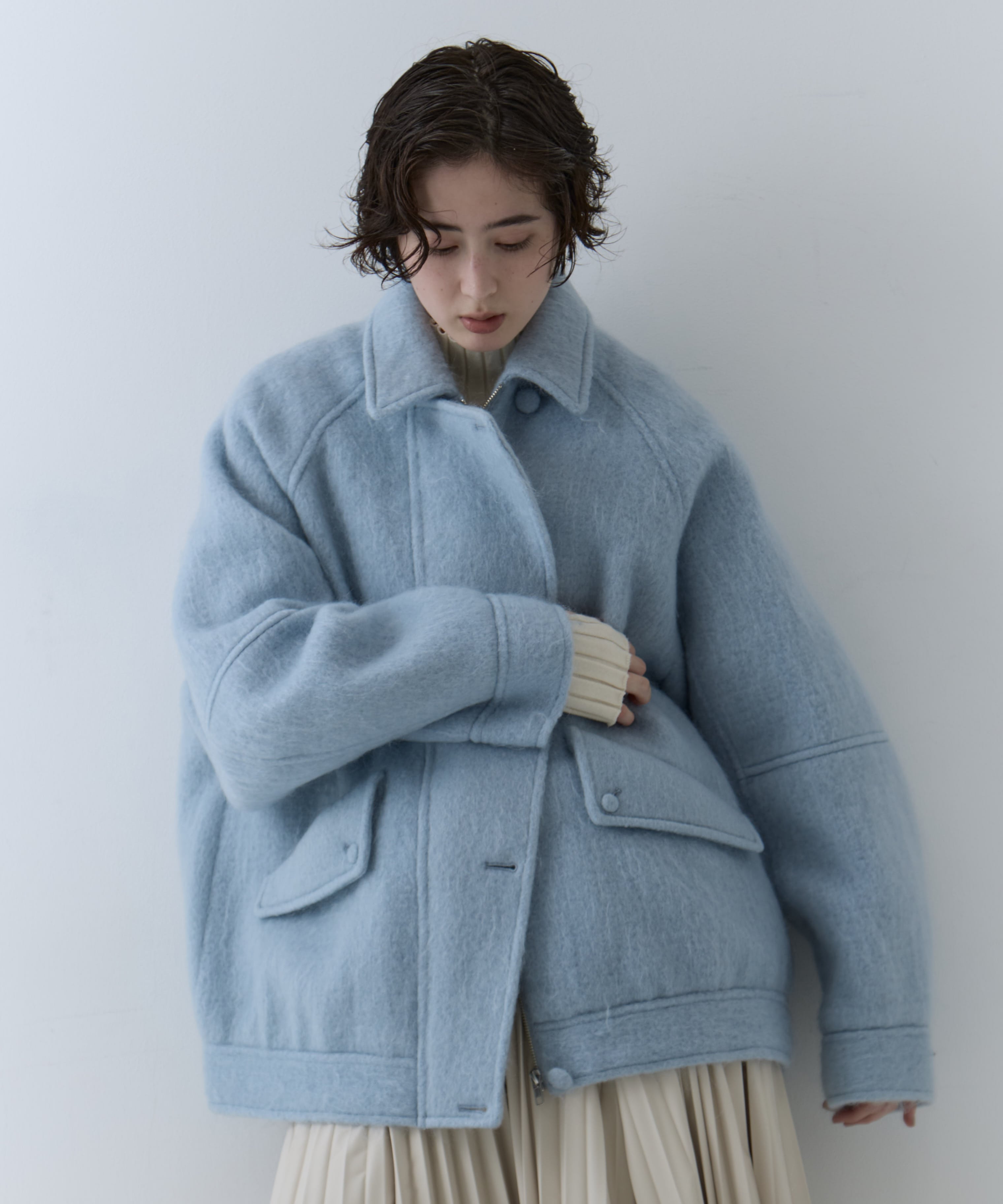 UND MOHAIR SHAGGY FLIGHT JACKET AMERI