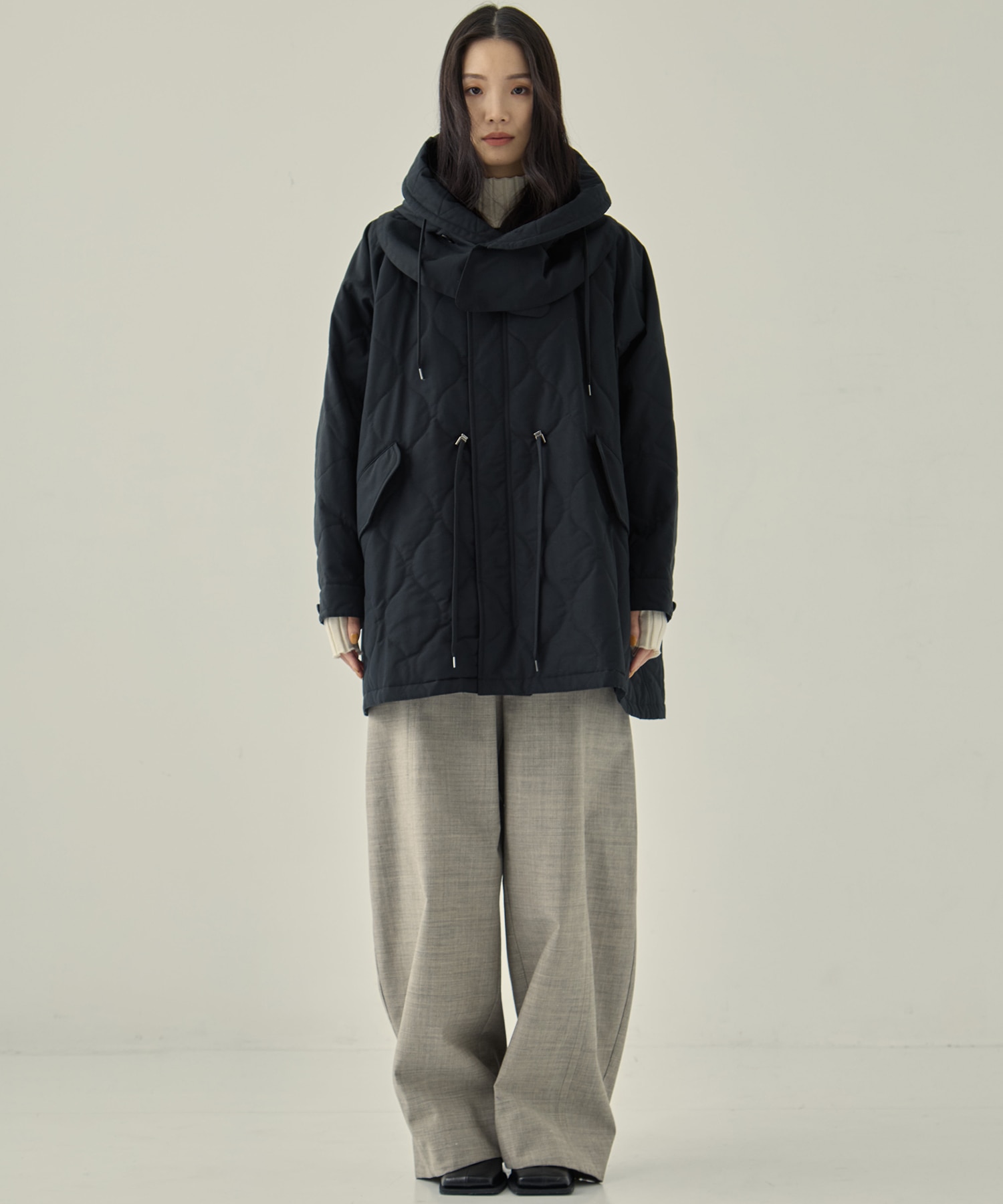 リサイクル60/40クロスキルティング モッズコート VACHEMENT