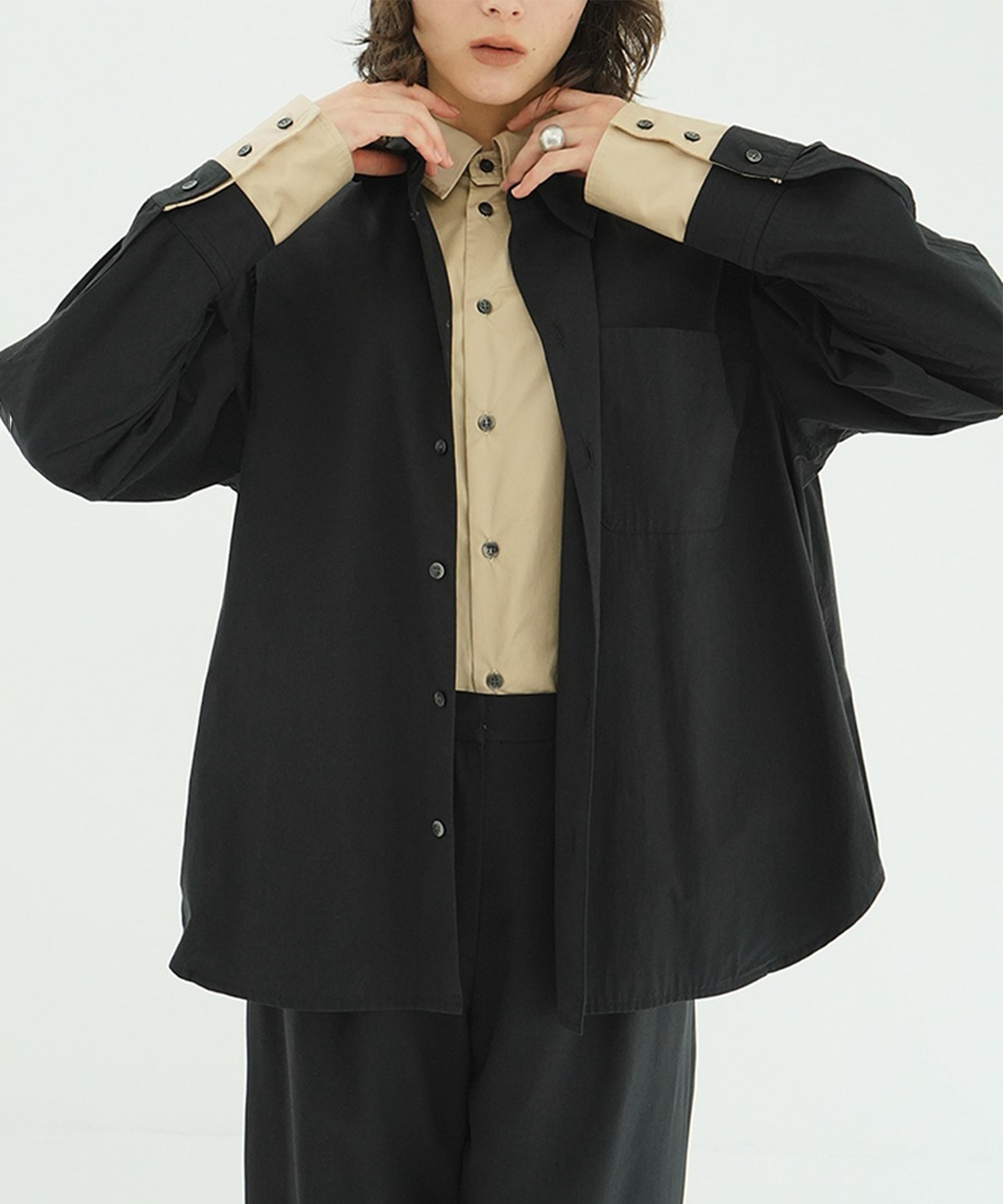 TWO TONE LAYERED SHIRTS CLANE