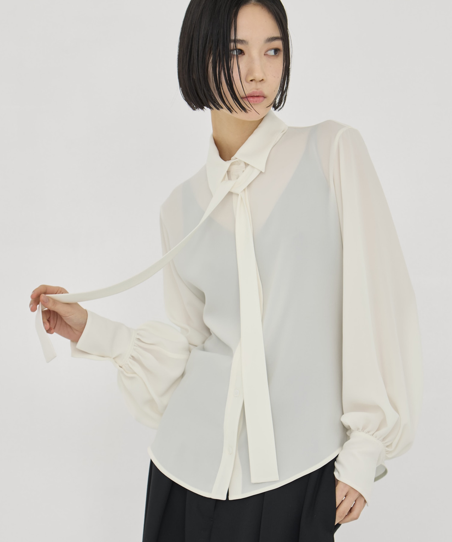 BLACK FORMAL BOWTIE SHIRT CINOH