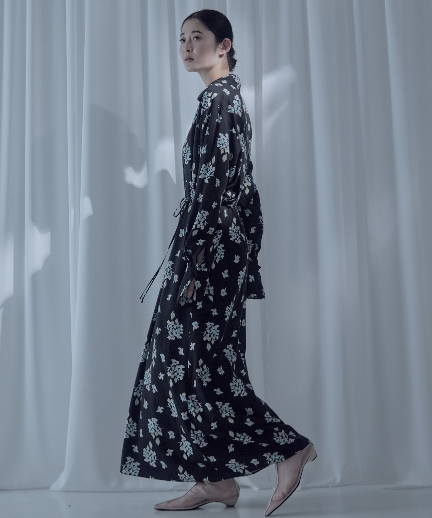 Floral Motif Printed Dress Mame Kurogouchi