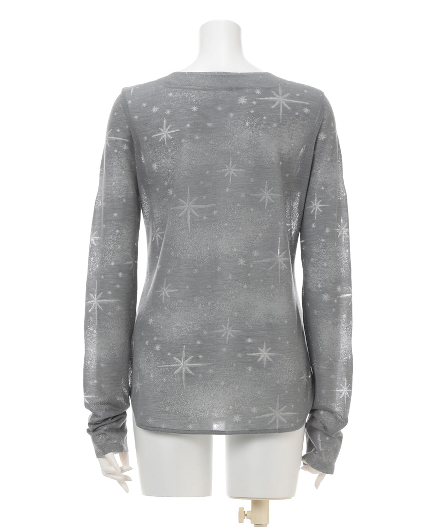 Starry Jersey Square Neck Sheer Top Mame Kurogouchi