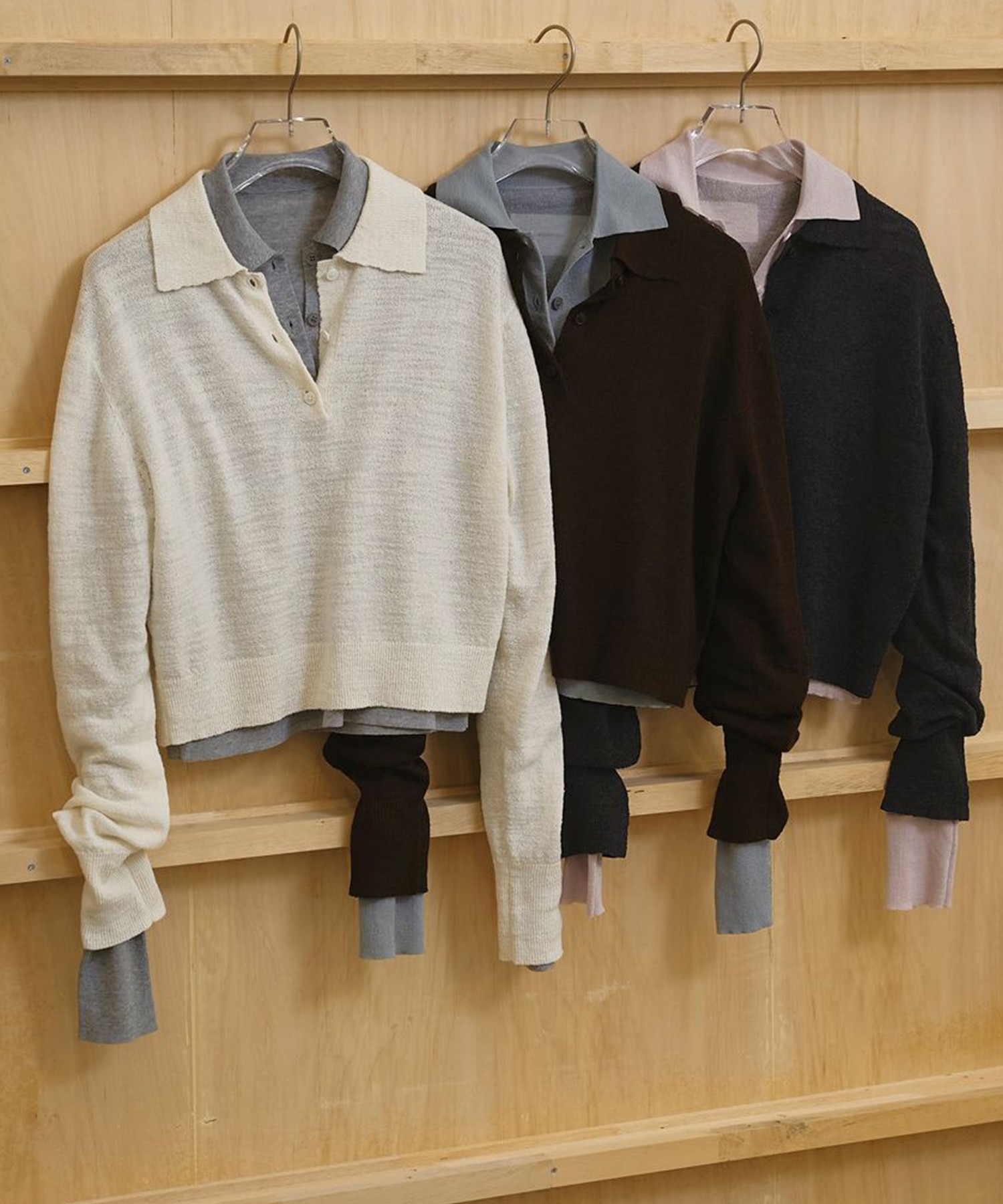 Layered Polo Knit TODAYFUL