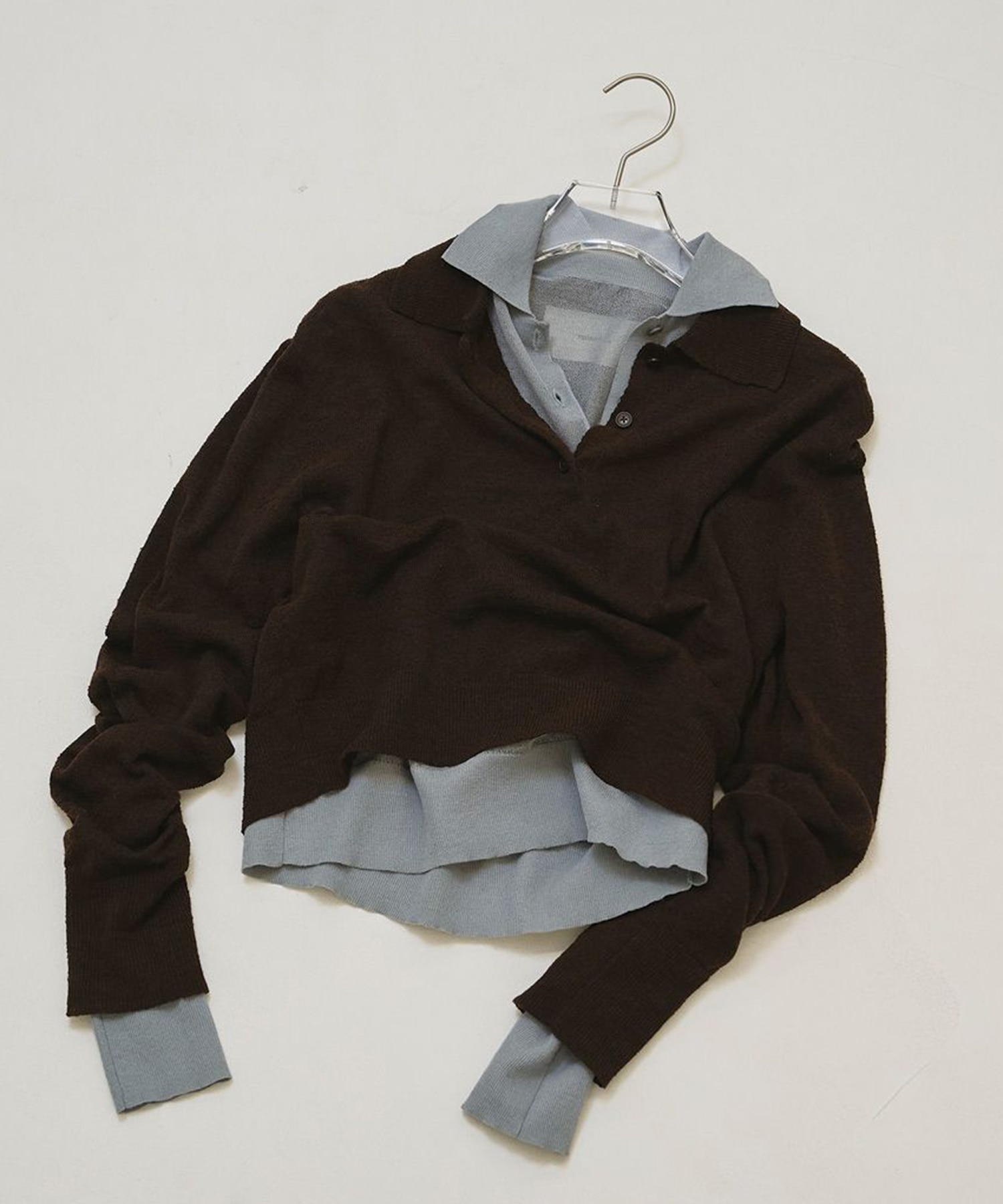 Layered Polo Knit TODAYFUL