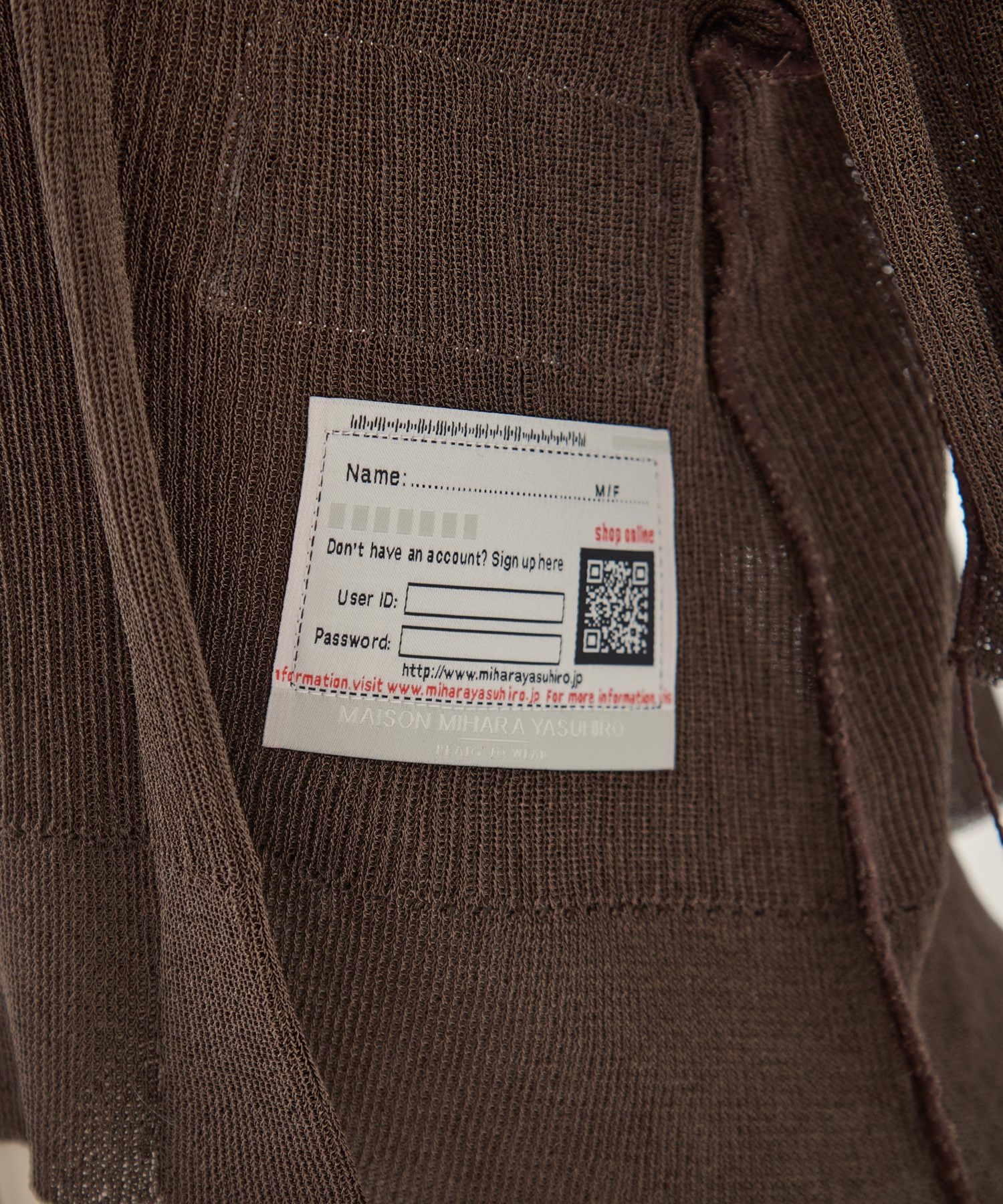 GLITTER KNIT INSIDE OUT CD Maison MIHARA YASUHIRO