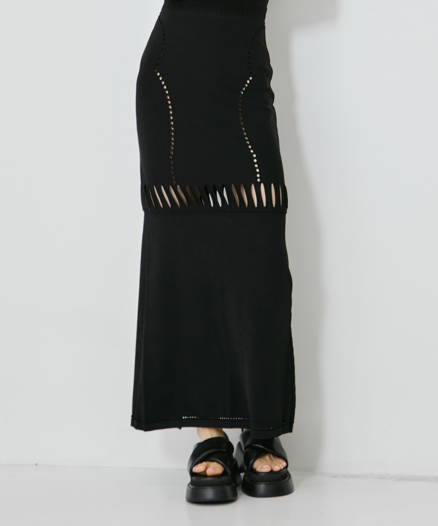 別注 MESH KNIT MAXI SKIRT FETICO