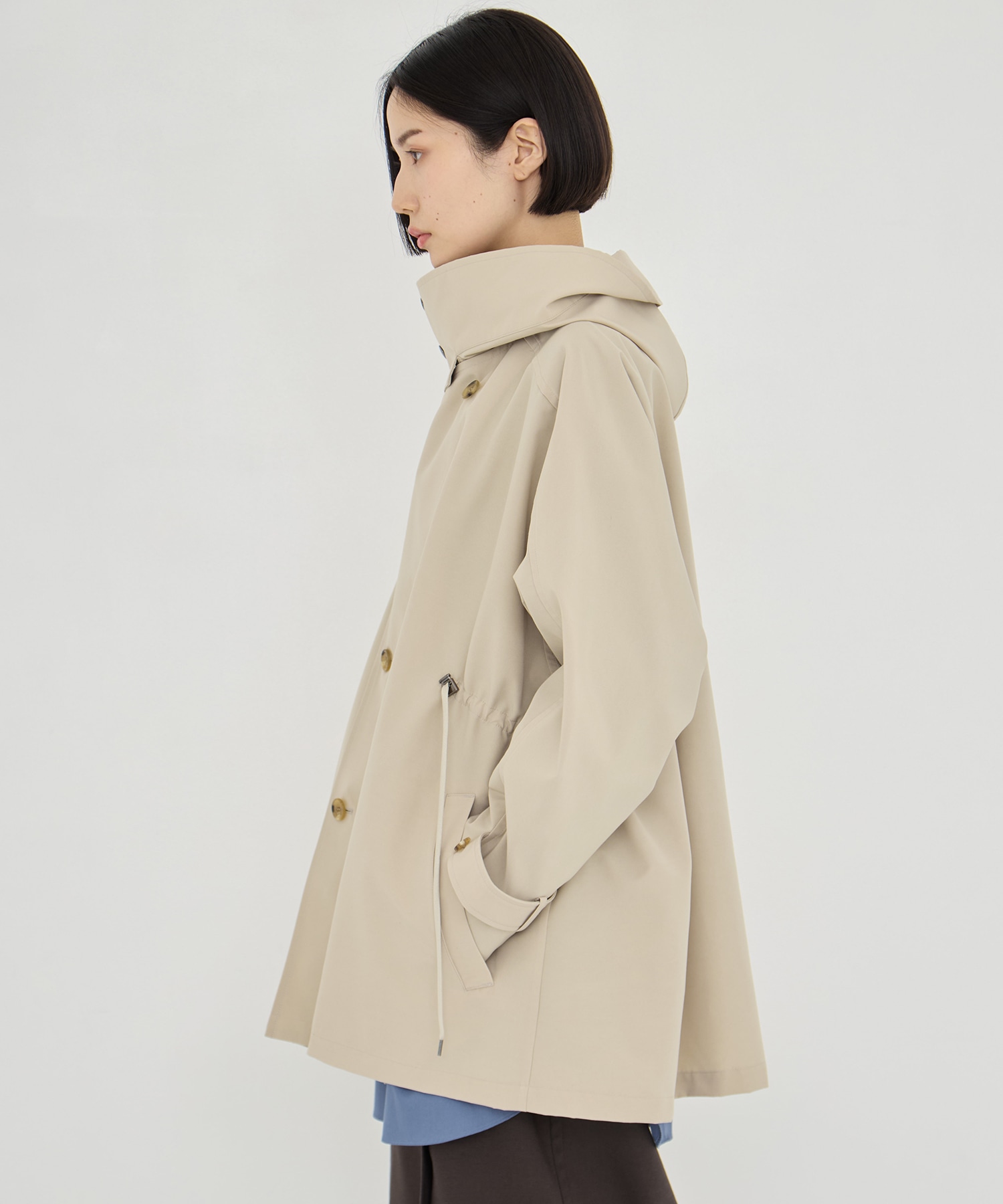 グログランスタンドカラーブルゾン VACHEMENT