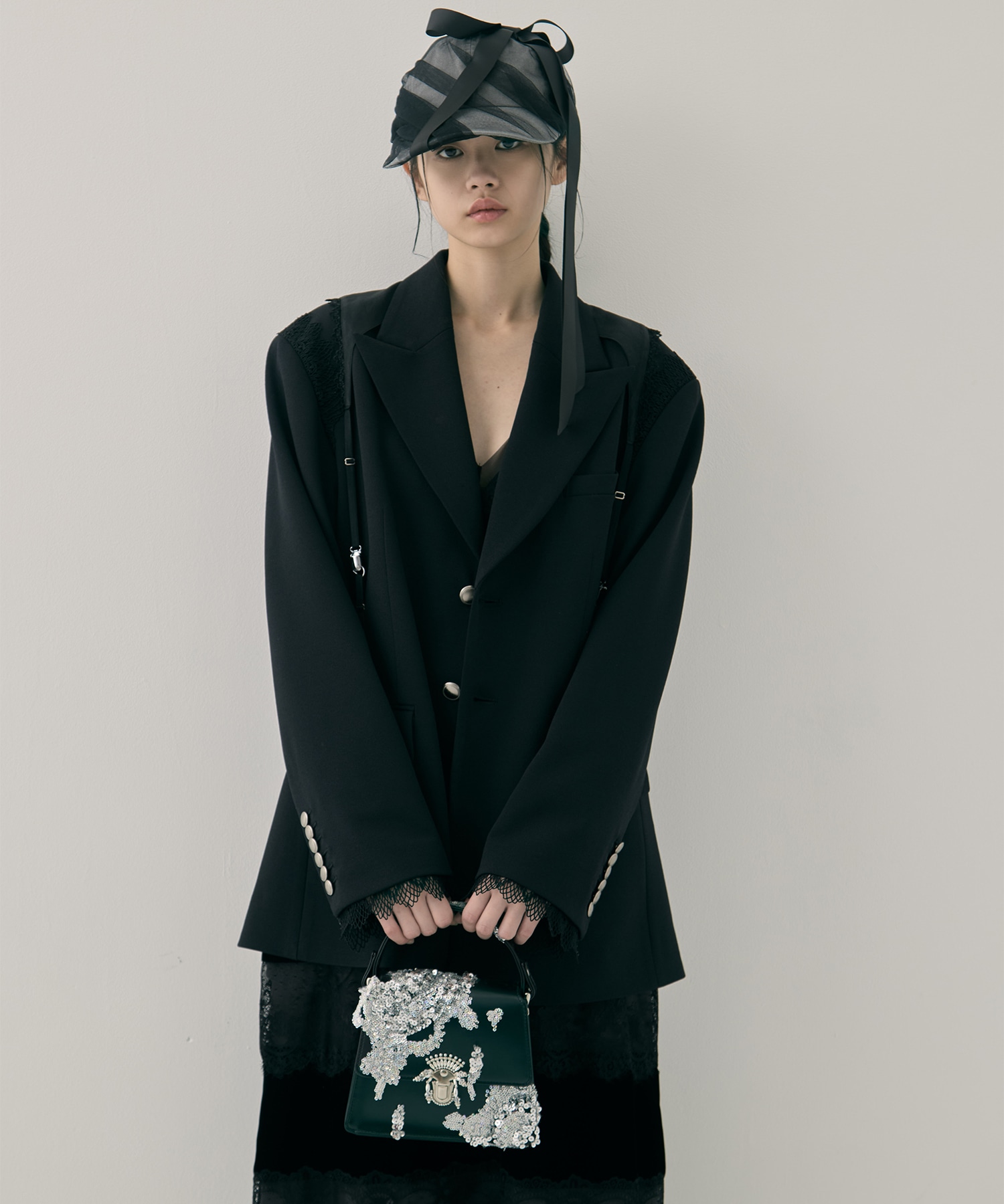 garter collar peaked lapel jacket tanakadaisuke