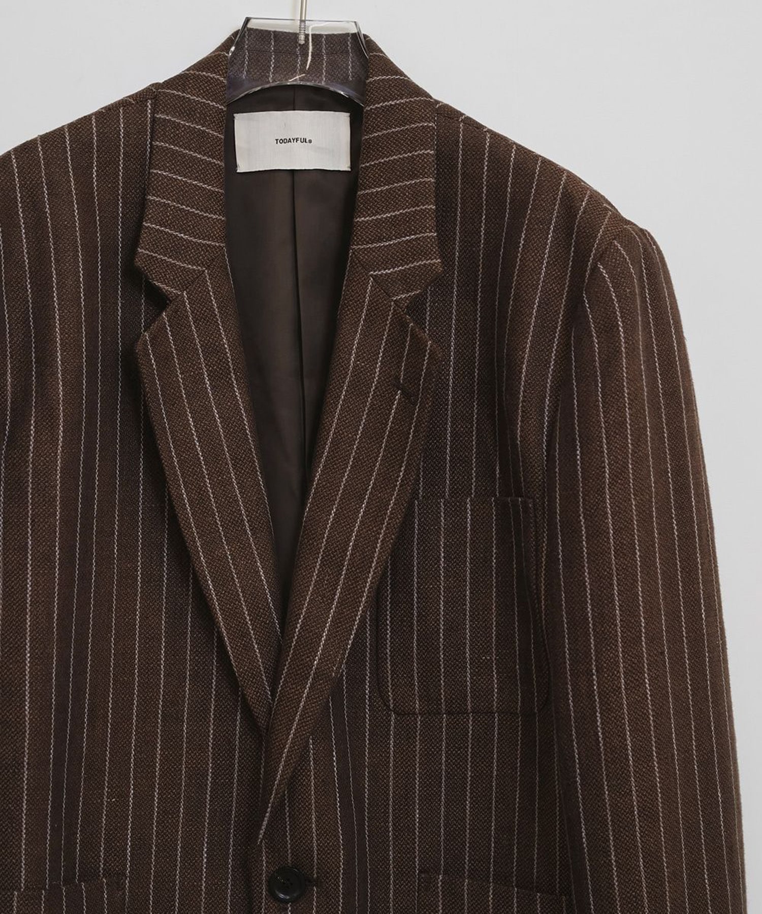 Boyfriend Stripe Linen Jacket TODAYFUL