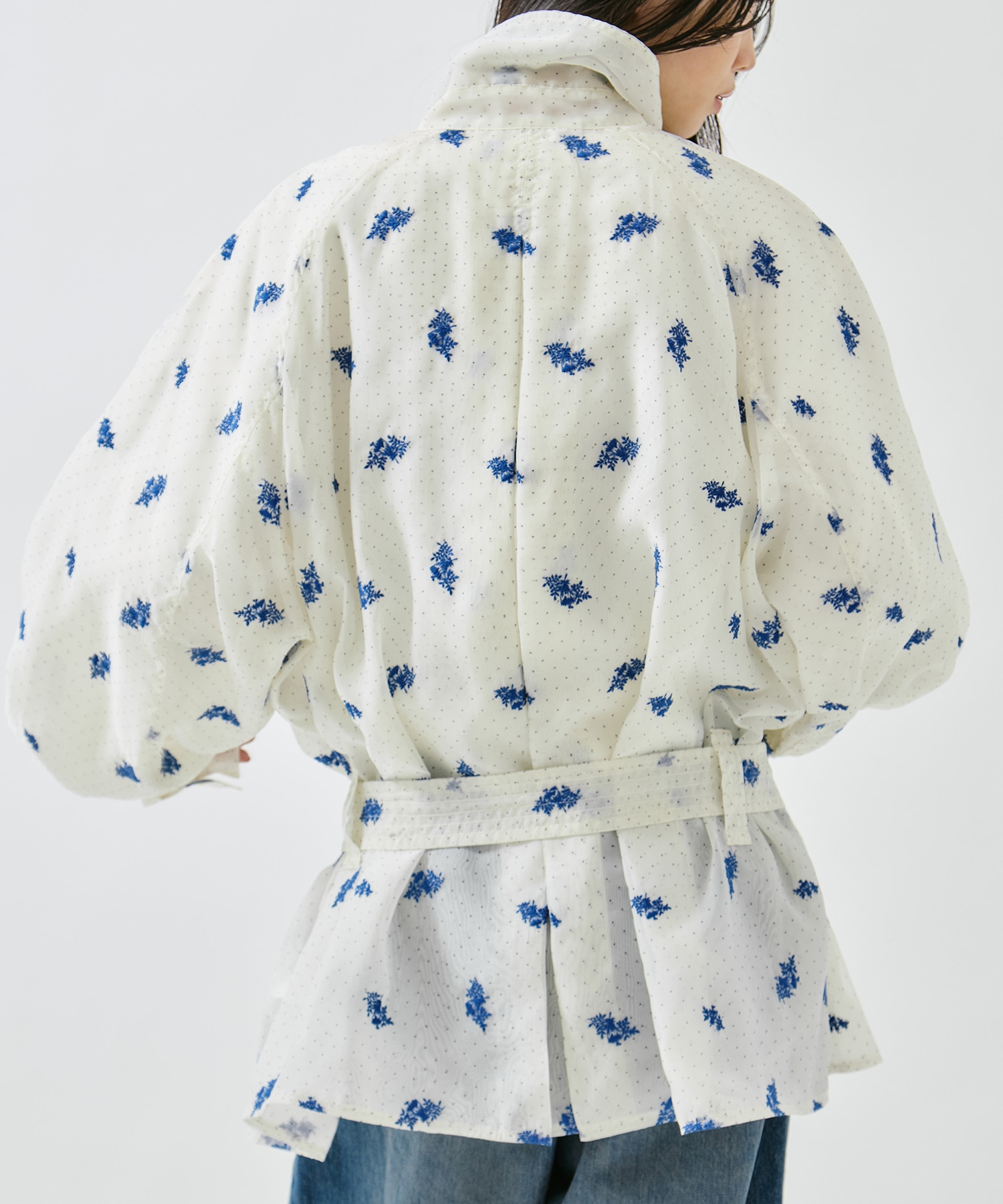 DOT FLOWER VEIL TRENCH AMERI