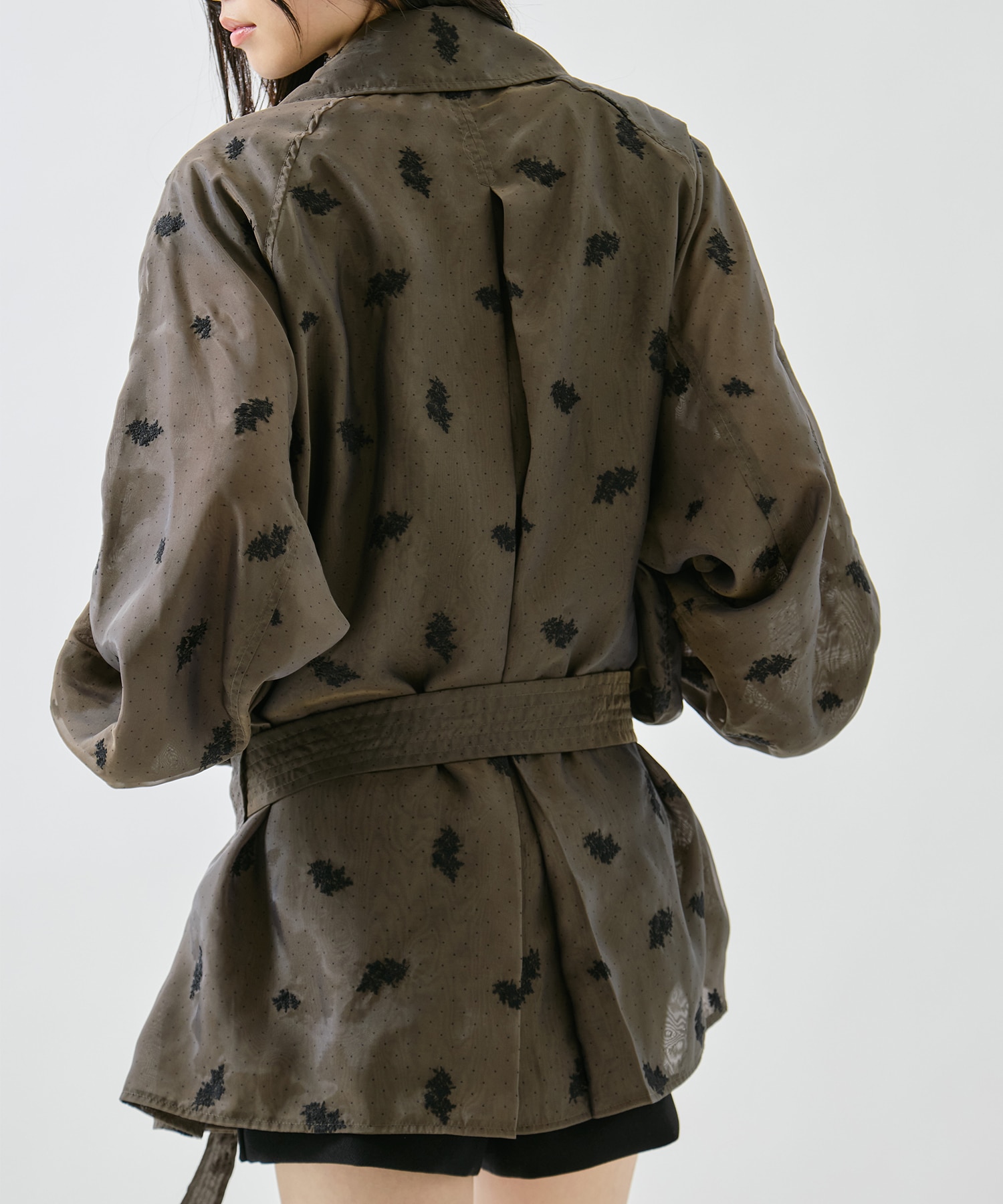 DOT FLOWER VEIL TRENCH AMERI