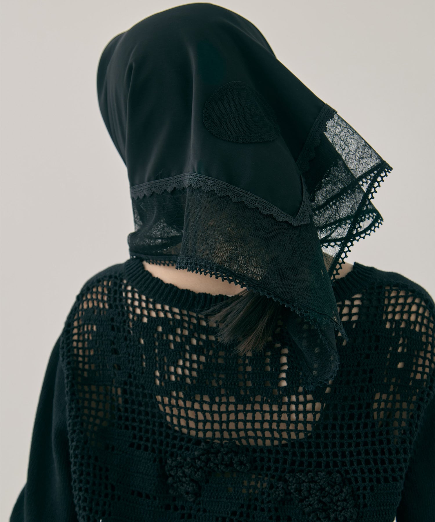 flower lace frame scarf tanakadaisuke