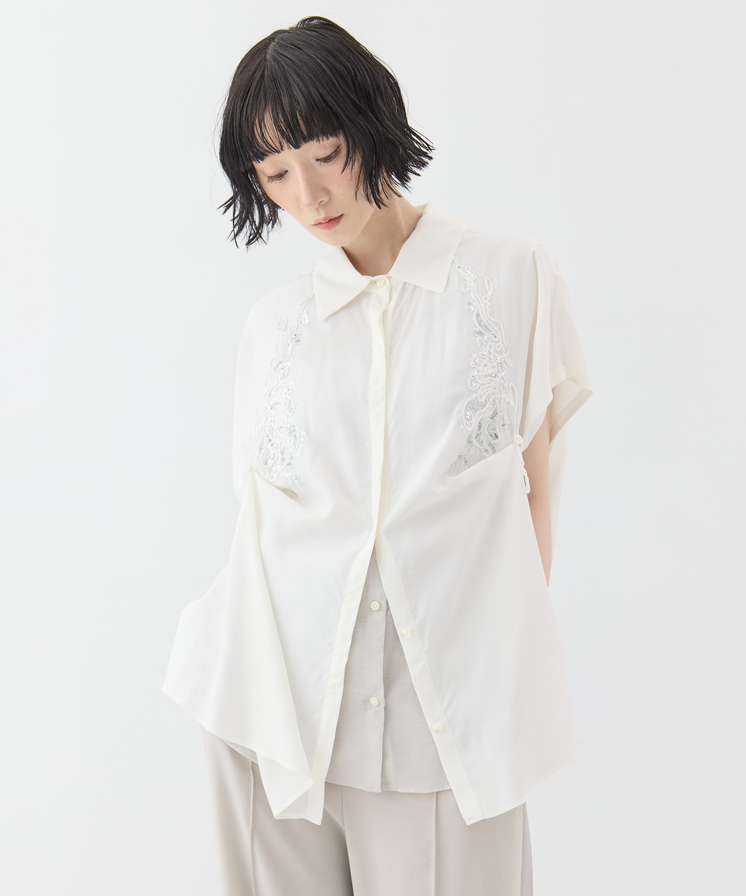 Veil embroidered shirt MURRAL