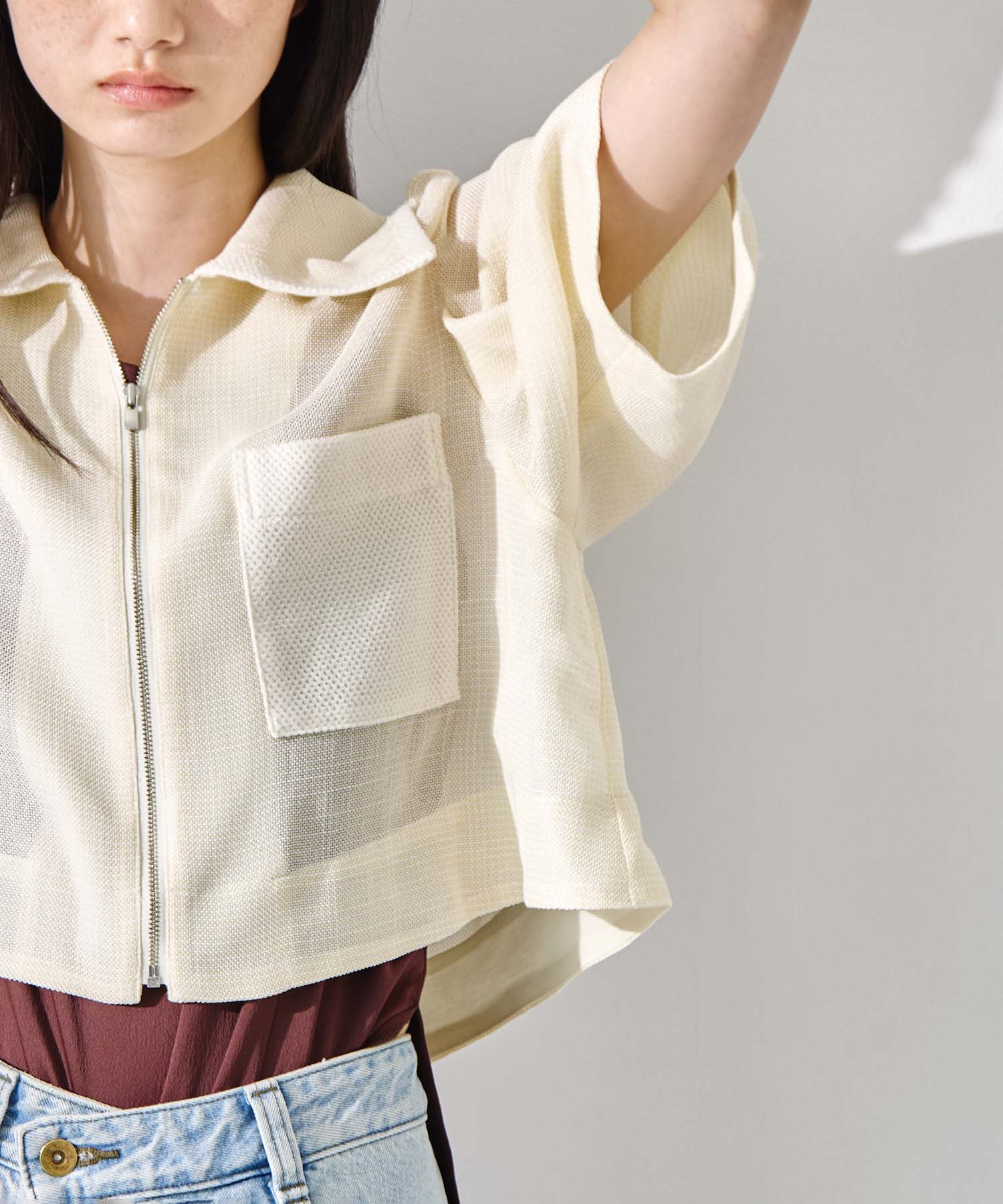 Washable Mesh Blouson 