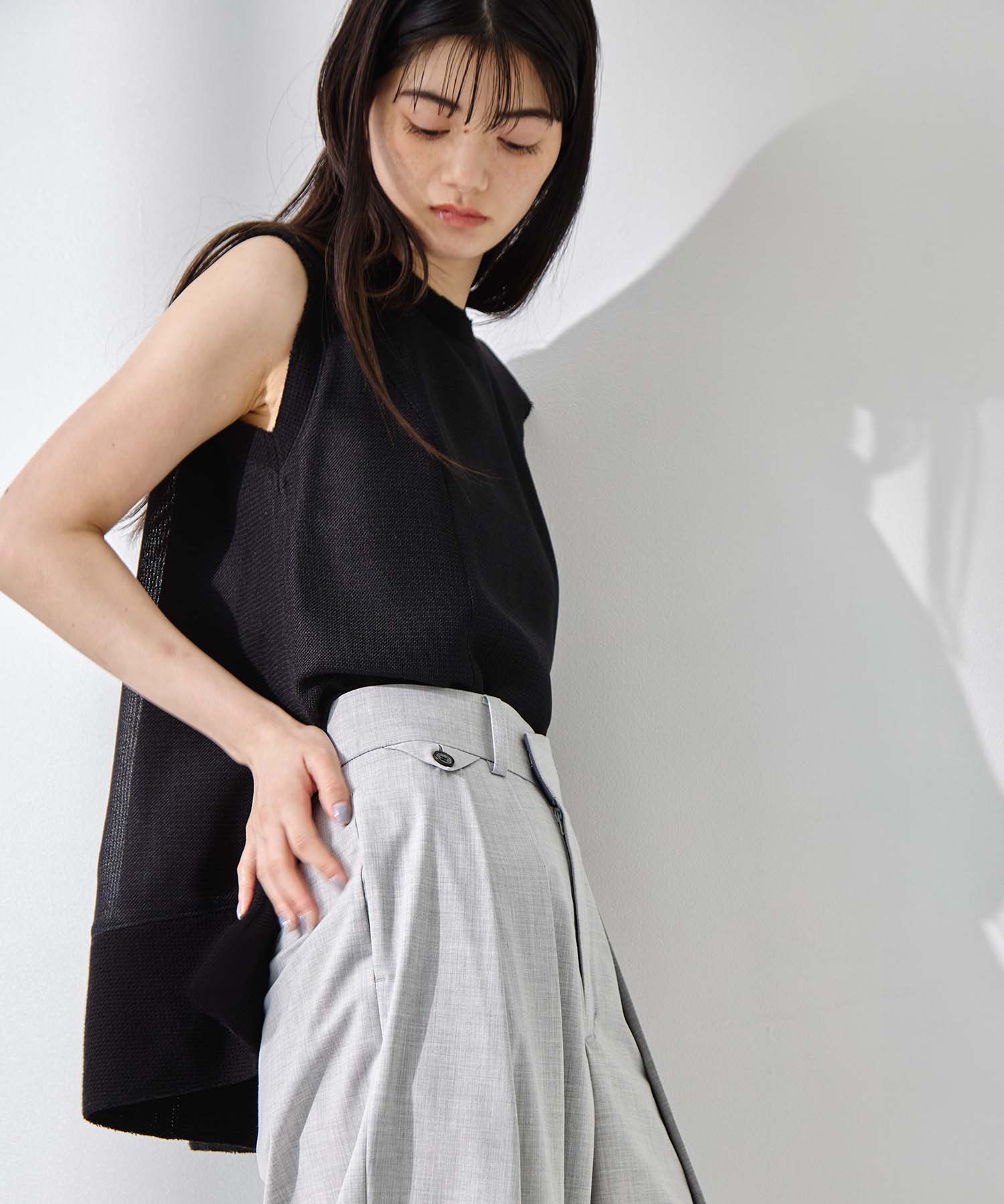 Sleeveless Washable Mesh Blouse 