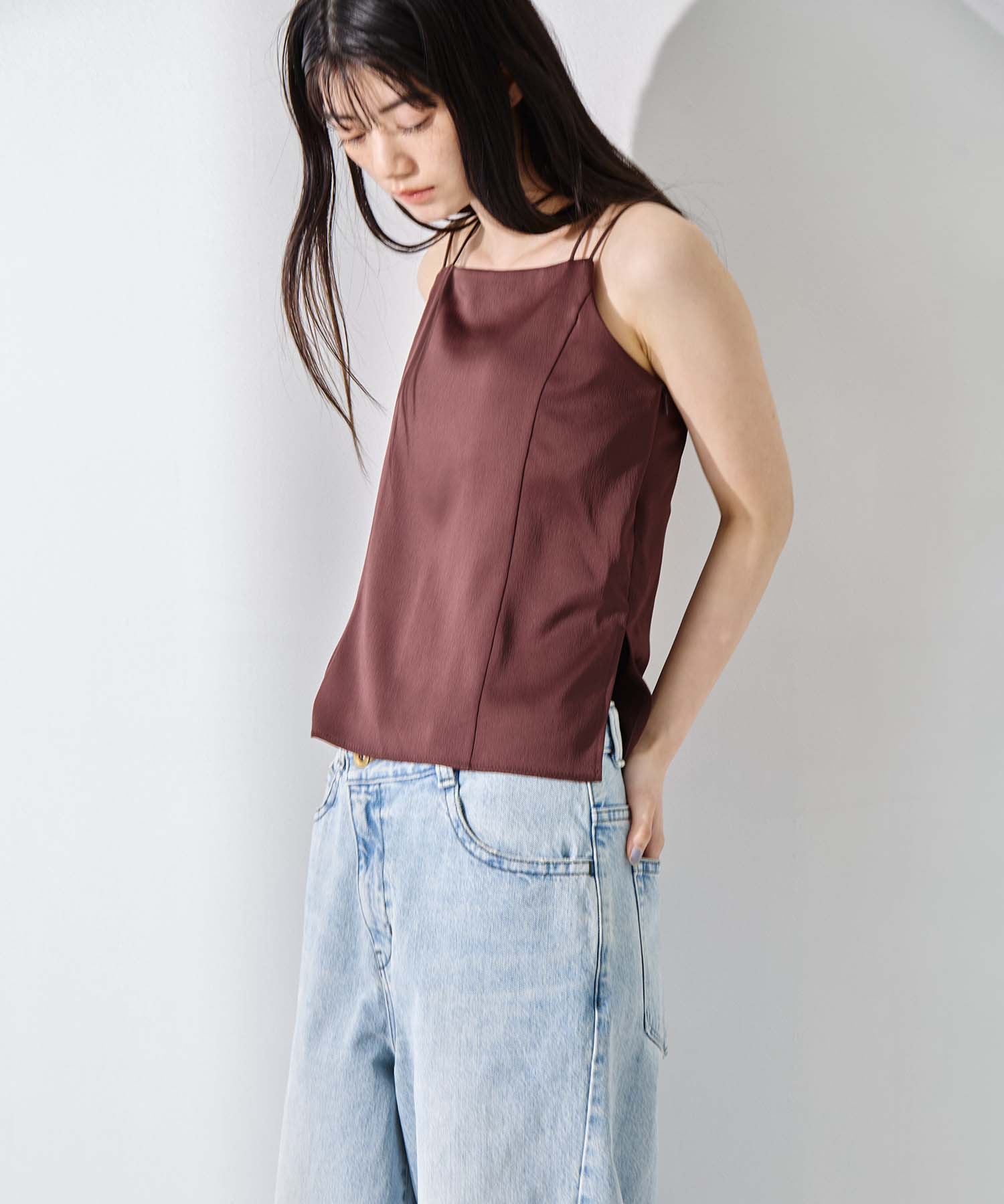 Stretch Satin Padded Camisole 