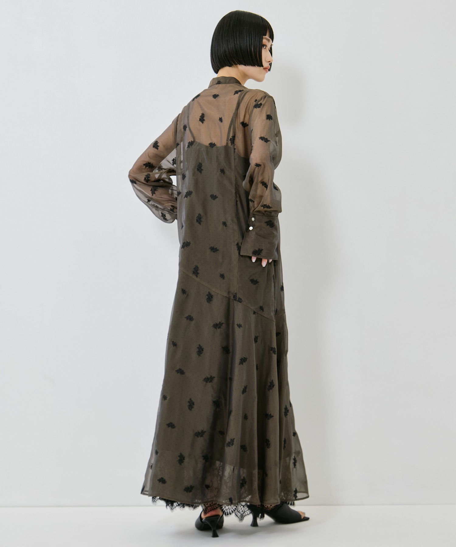 DOT FLOWER VEIL DRESS AMERI