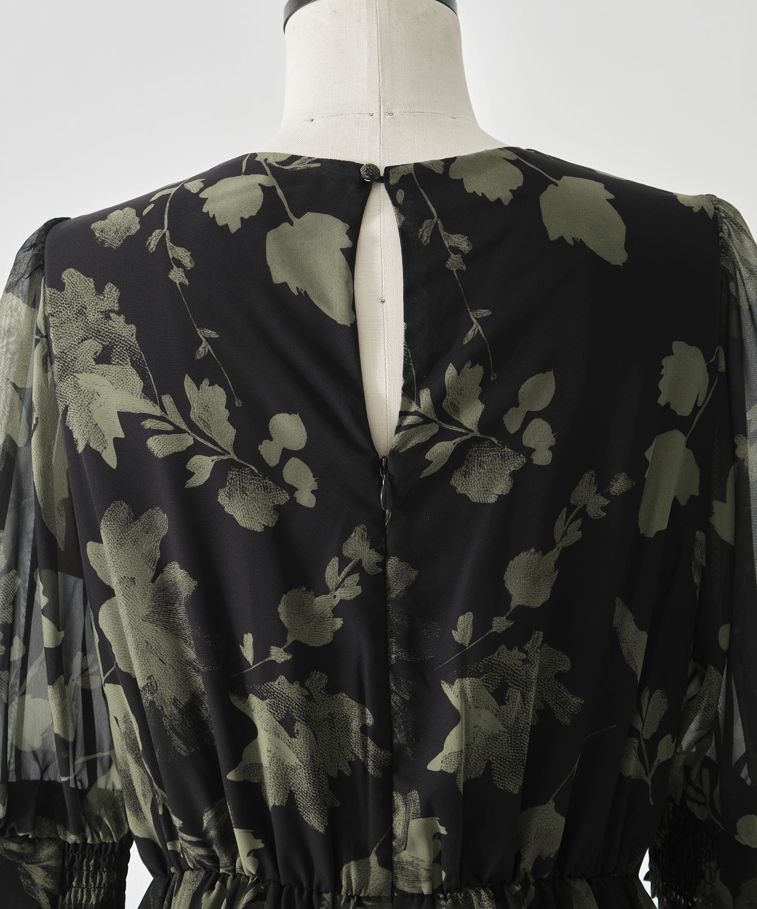 GRAINY FLOWER CHIFFON DRESS AMERI