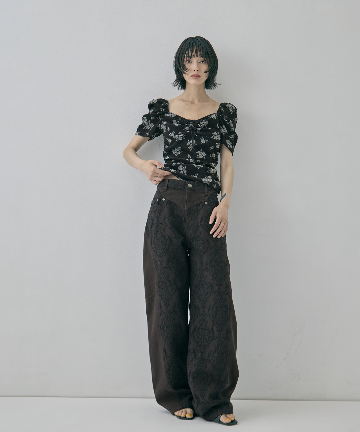 別注 VELOUR ROSE TEE FETICO