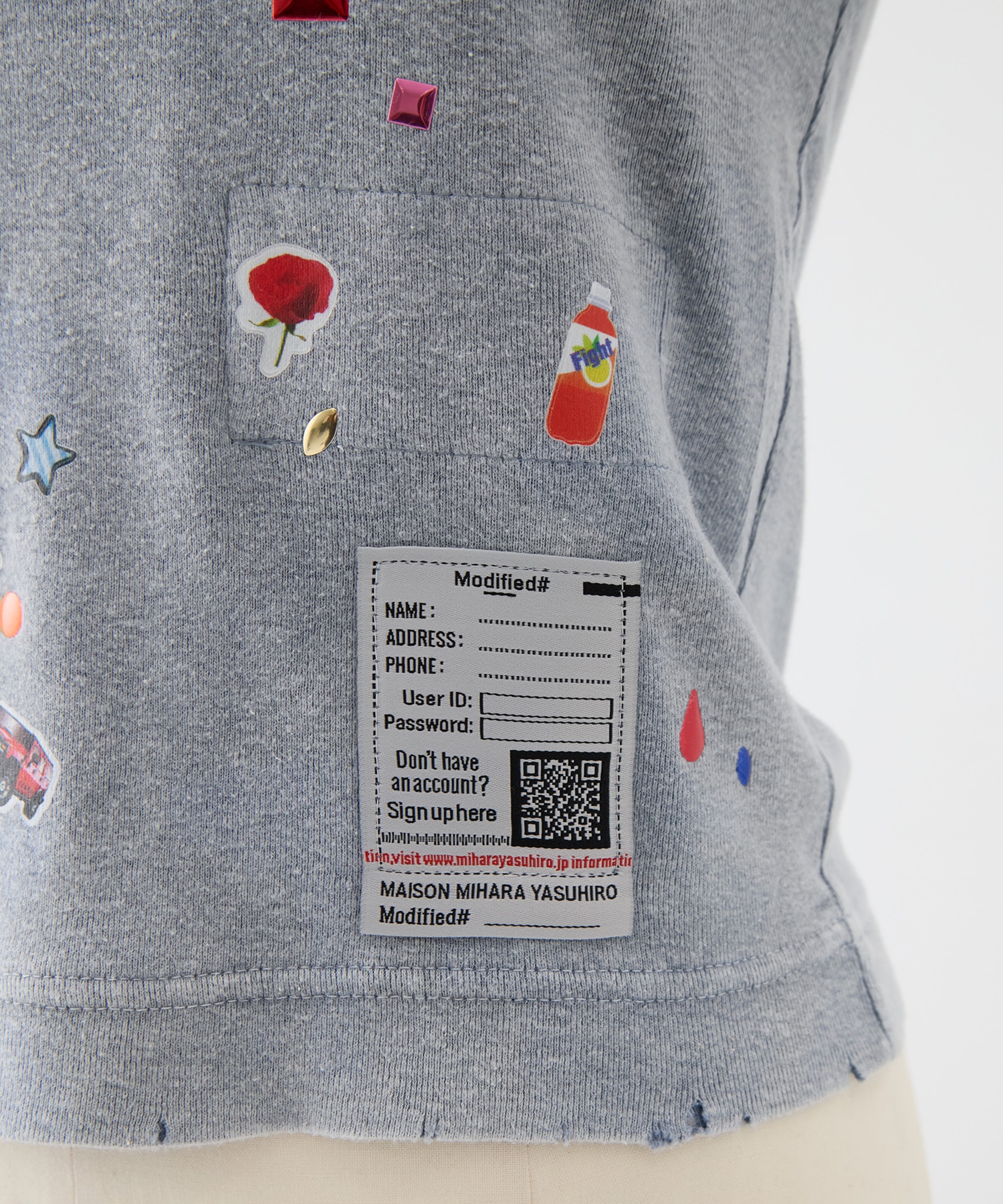 BLEACHED KIDS STICKER MINI TEE Maison MIHARA YASUHIRO