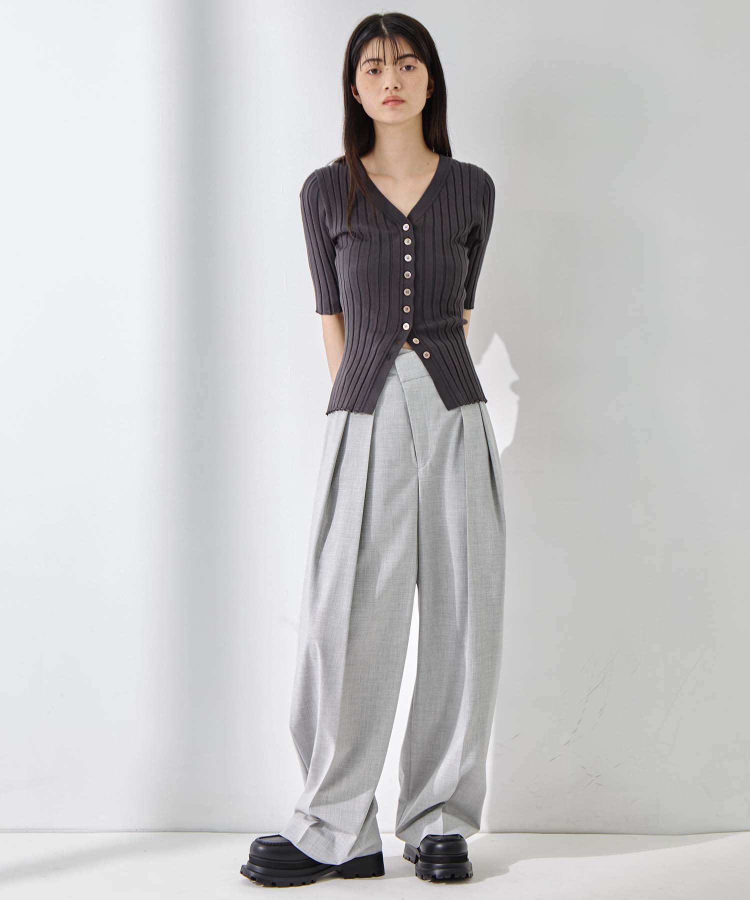 Double Tucked Stretch Trousers STUDIOUS