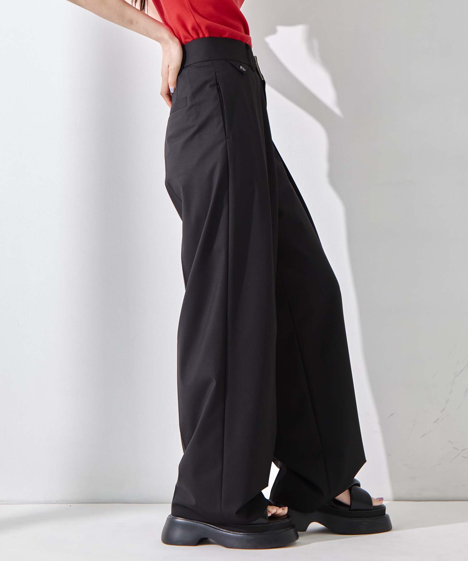 Double Tucked Stretch Trousers STUDIOUS